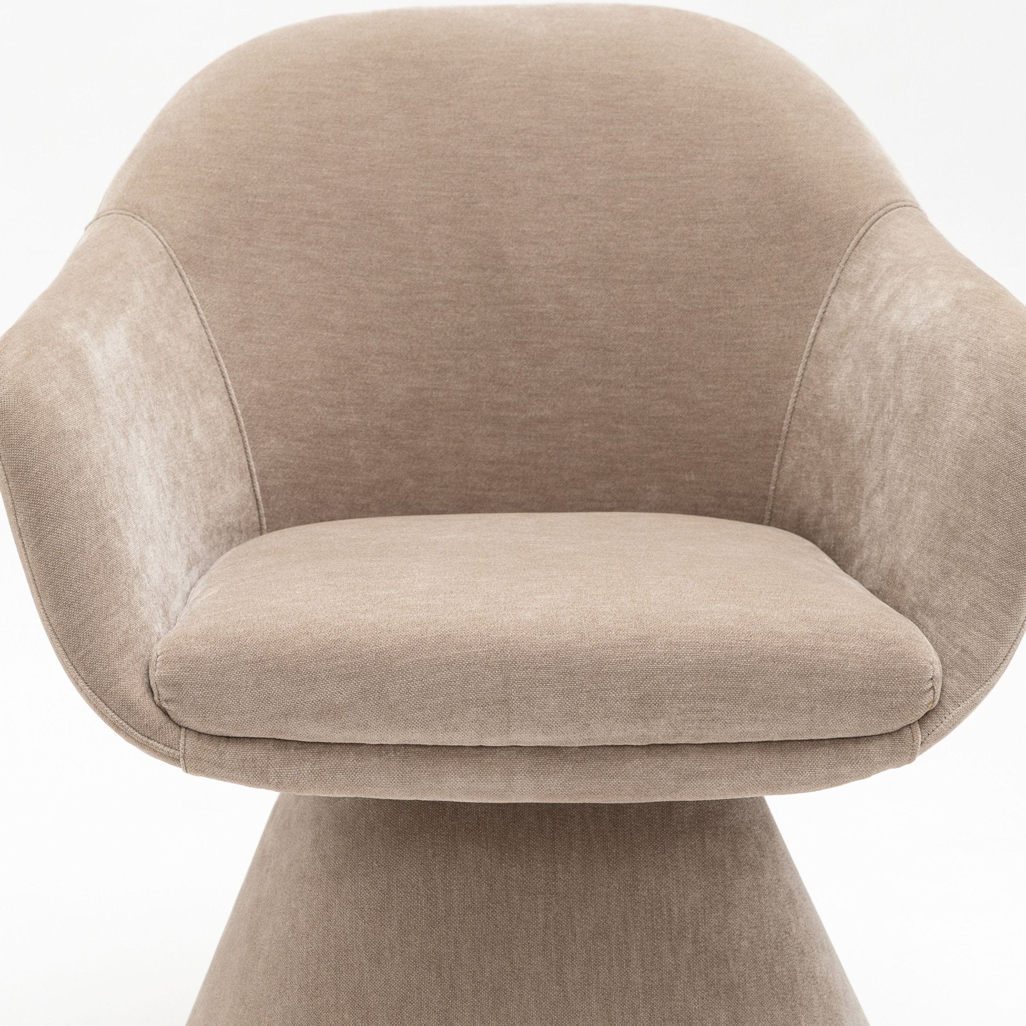 Louis Swivel Chair - Mushroom - Image 6