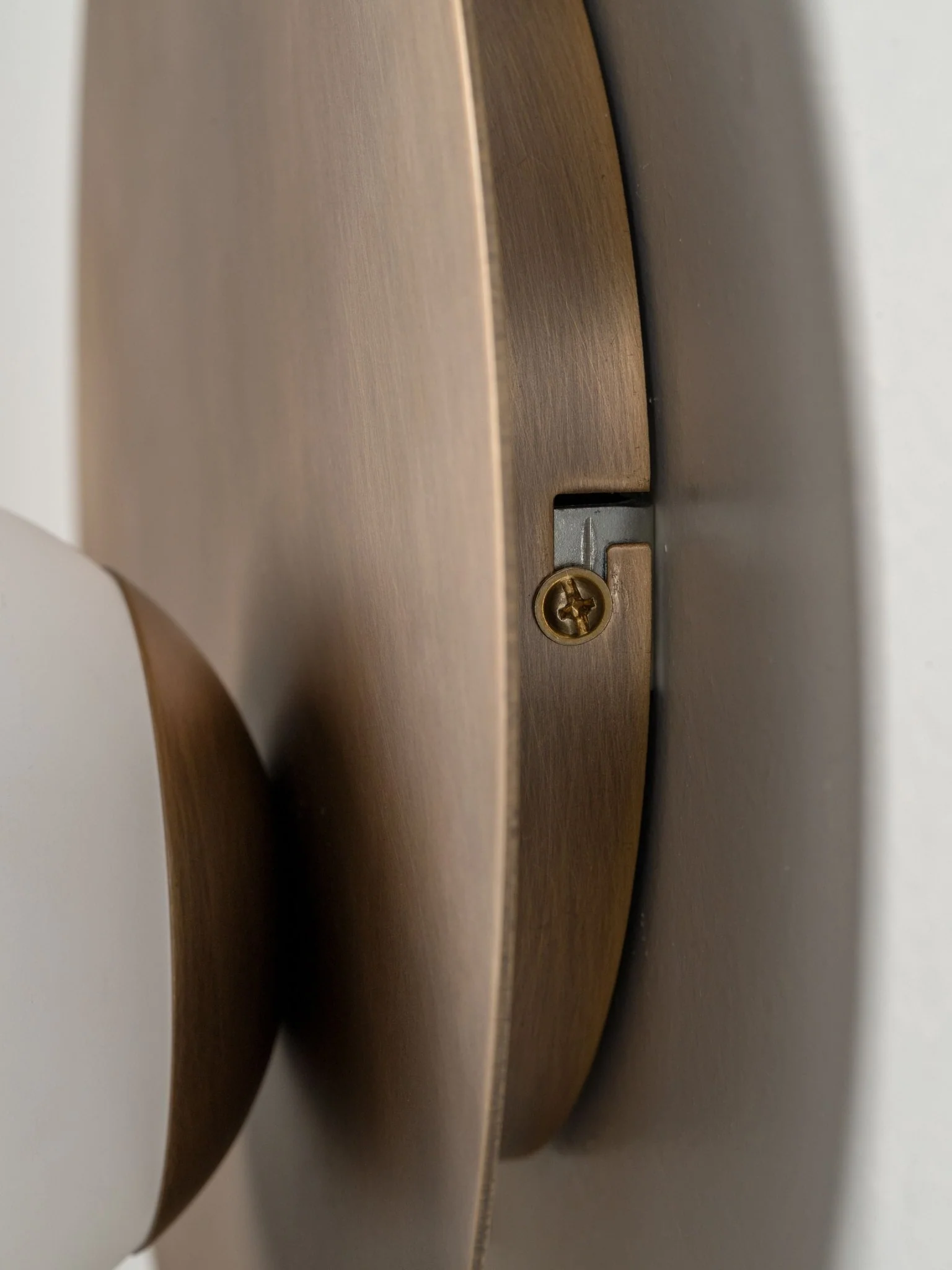 Luna - Aged Brass And Opal Disc Wall Light - Image 4