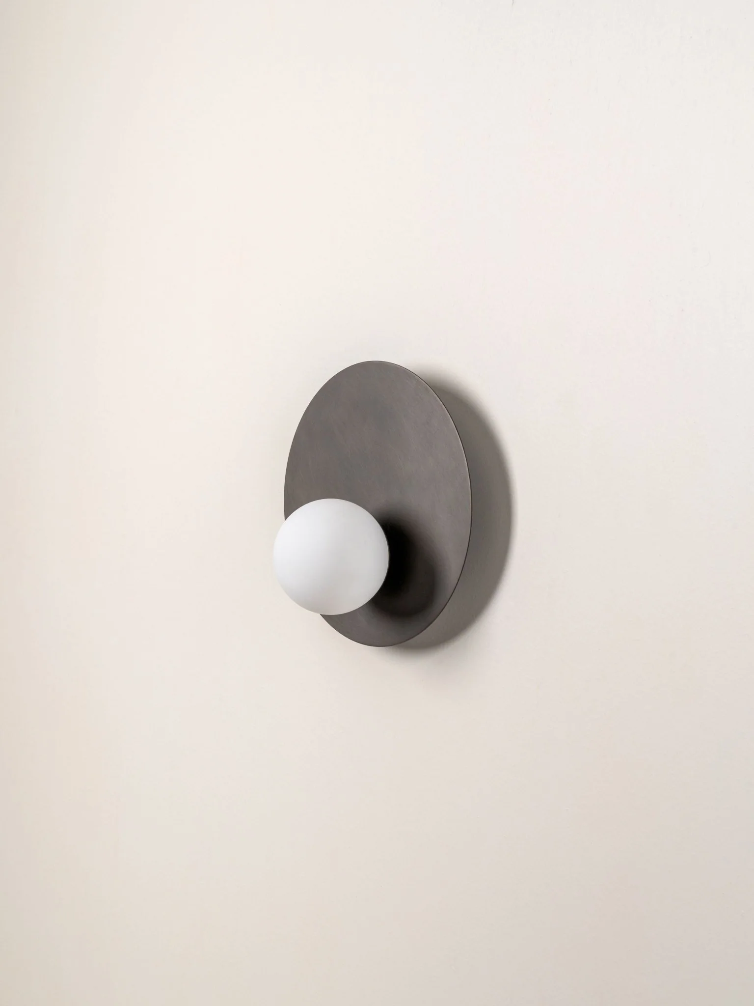Luna - Bronze And Opal Disc Wall Light