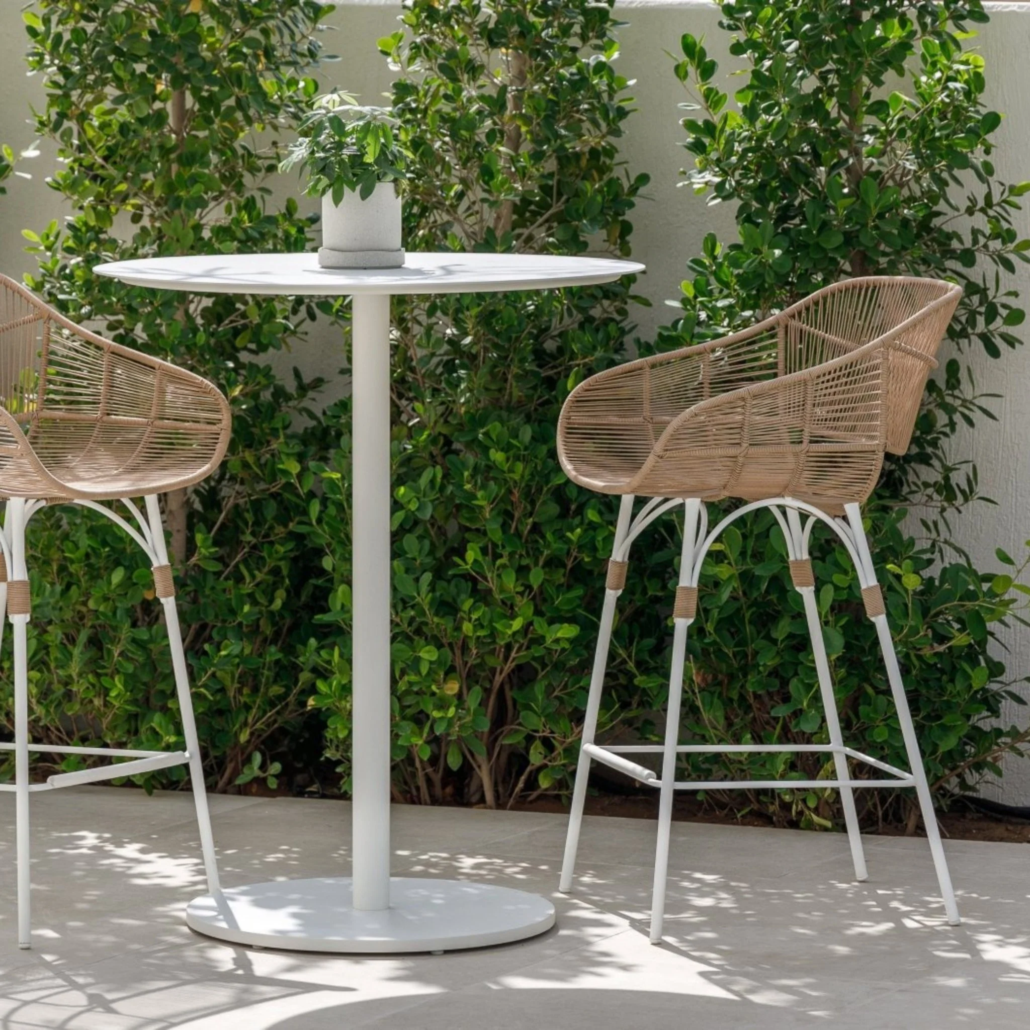 Marina Bar Stool - Stonewhite & Natural - Image 2