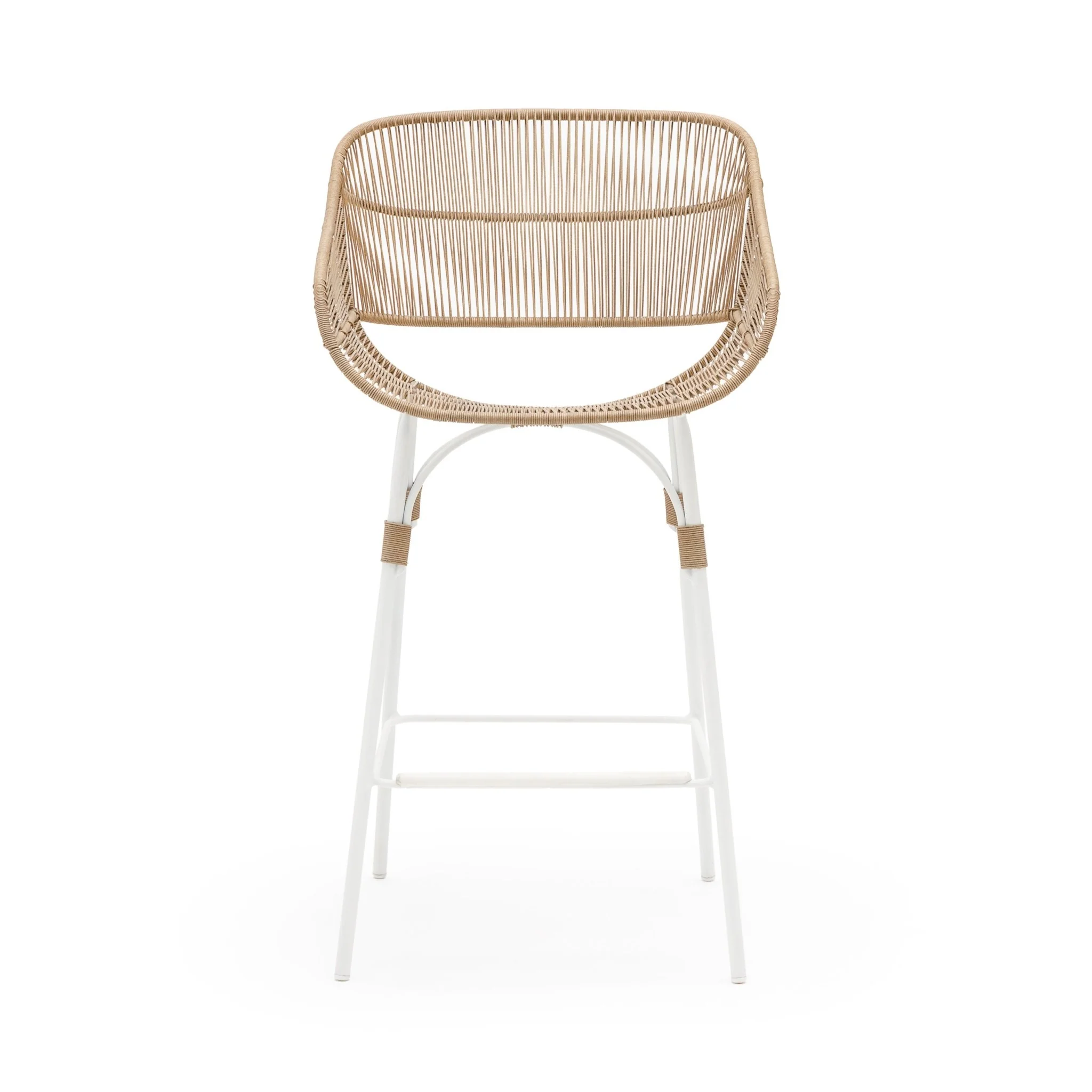 Marina Bar Stool - Stonewhite & Natural - Image 3