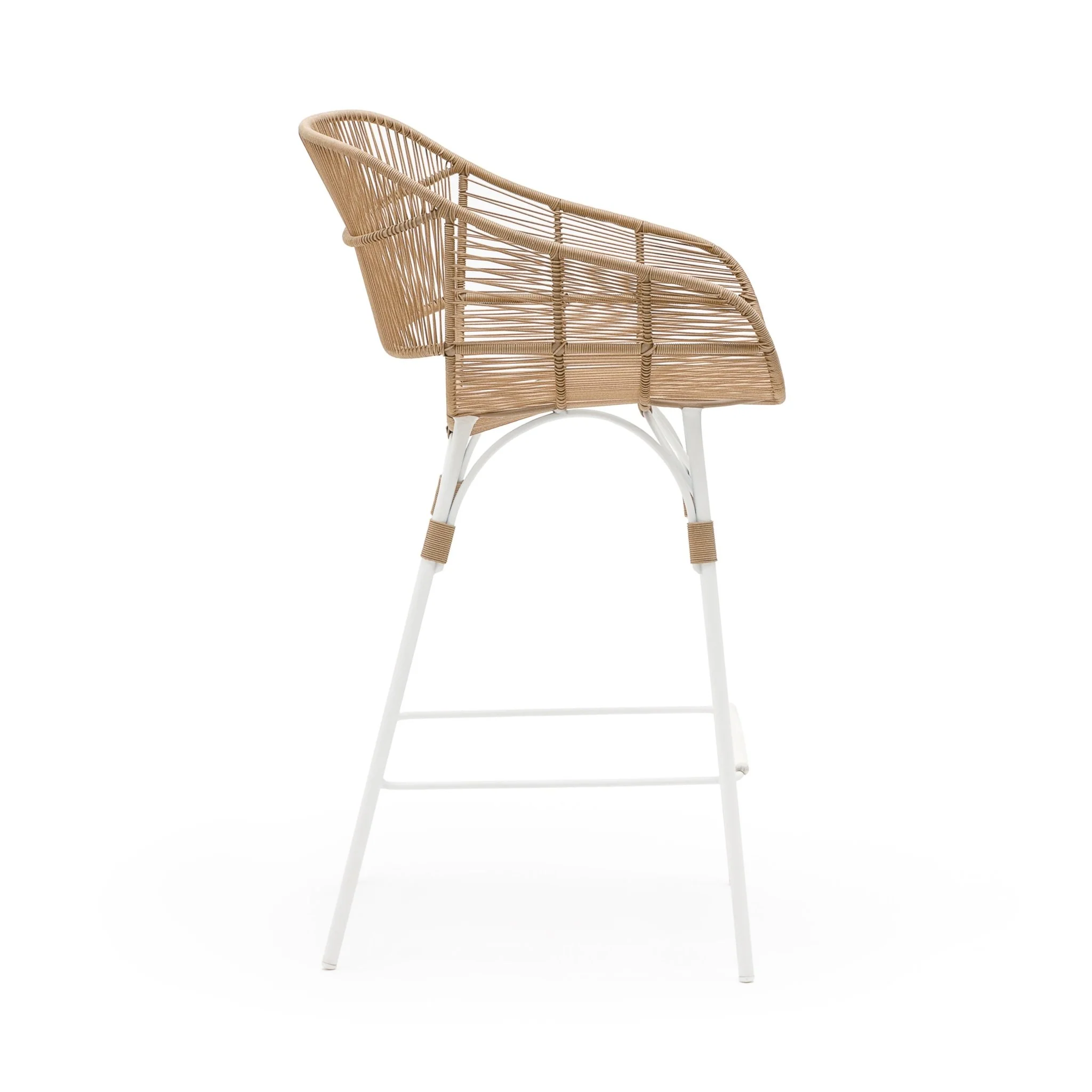 Marina Bar Stool - Stonewhite & Natural - Image 4