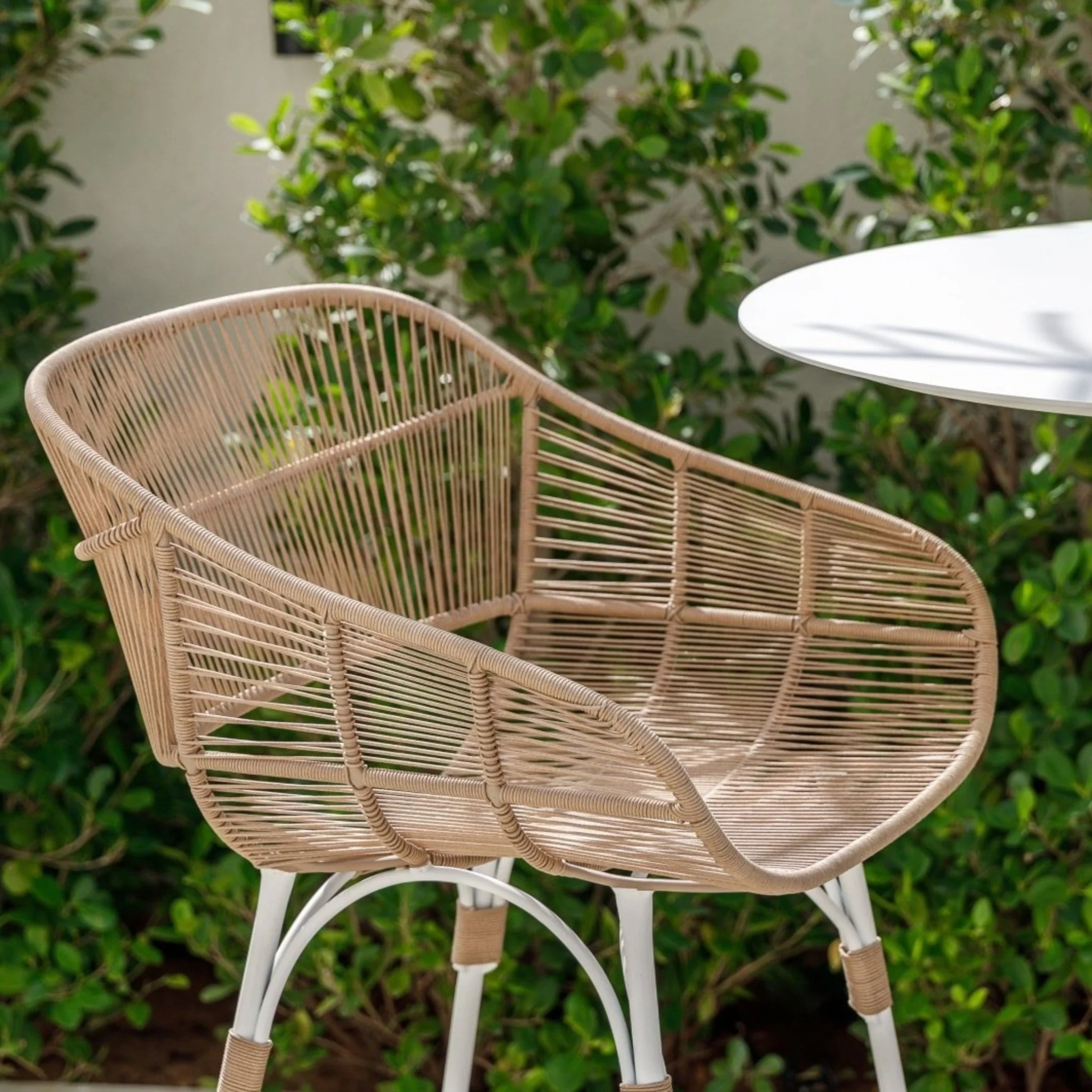 Marina Bar Stool - Stonewhite & Natural - Image 6
