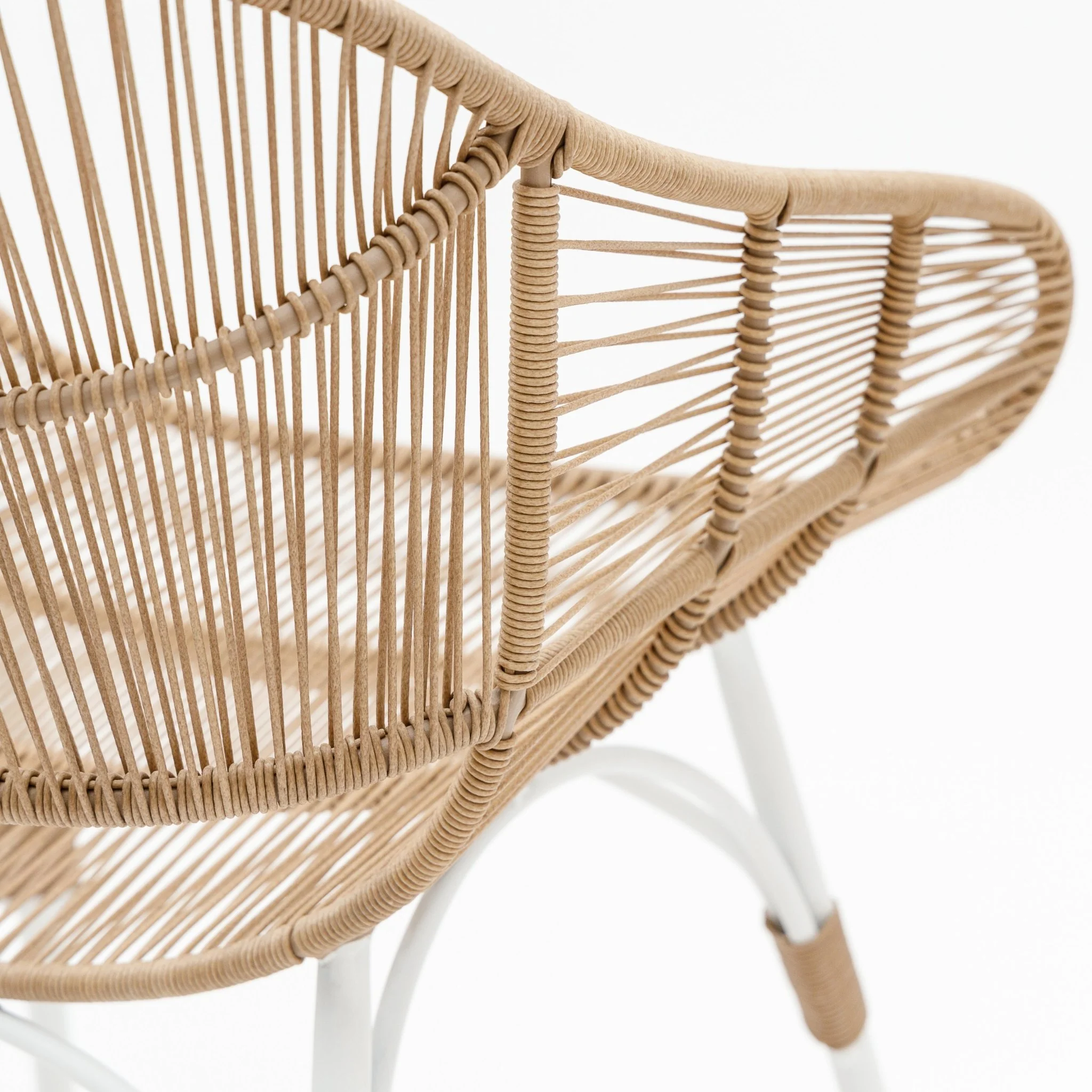 Marina Dining Armchair - Stonewhite & Natural - Image 12