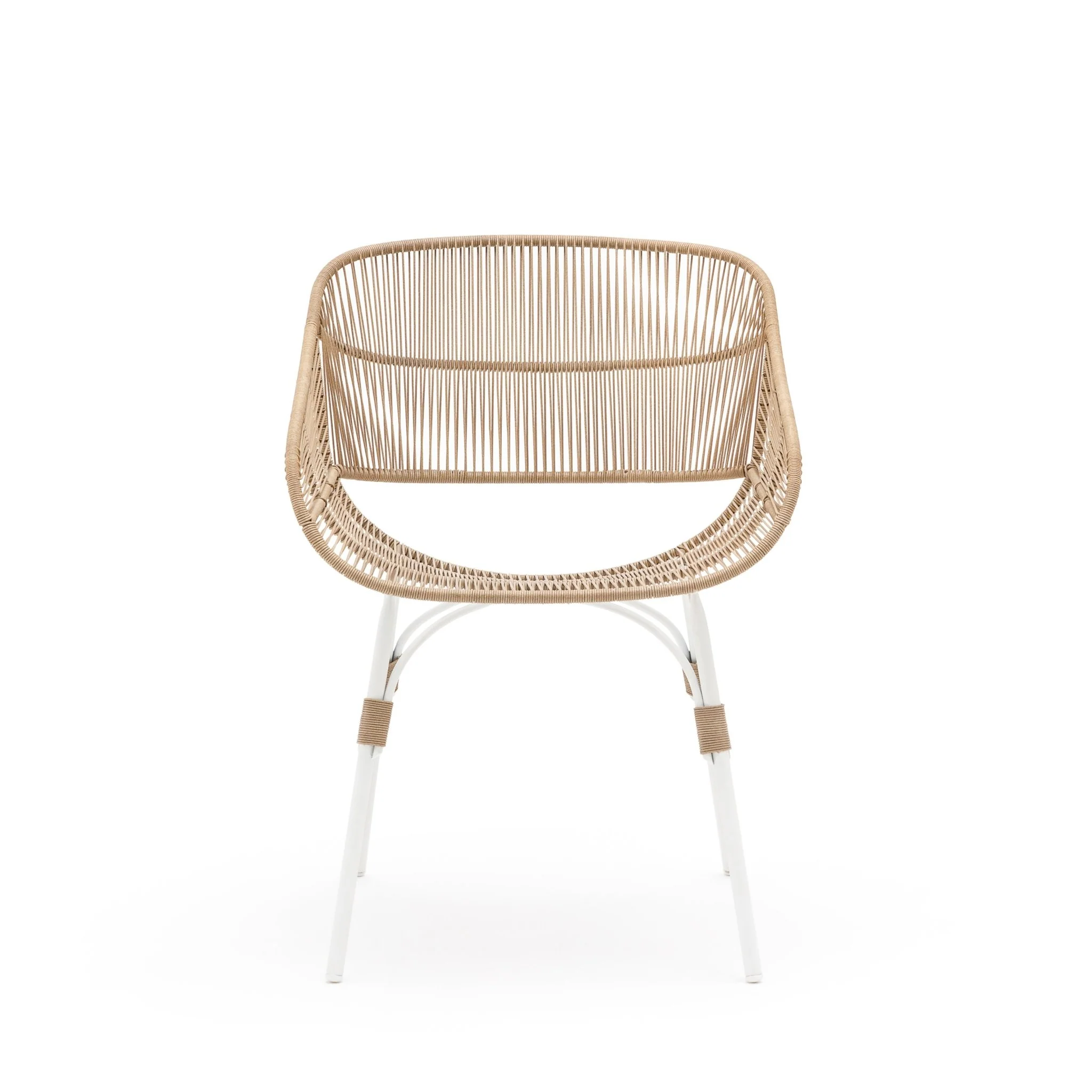 Marina Dining Armchair - Stonewhite & Natural - Image 3