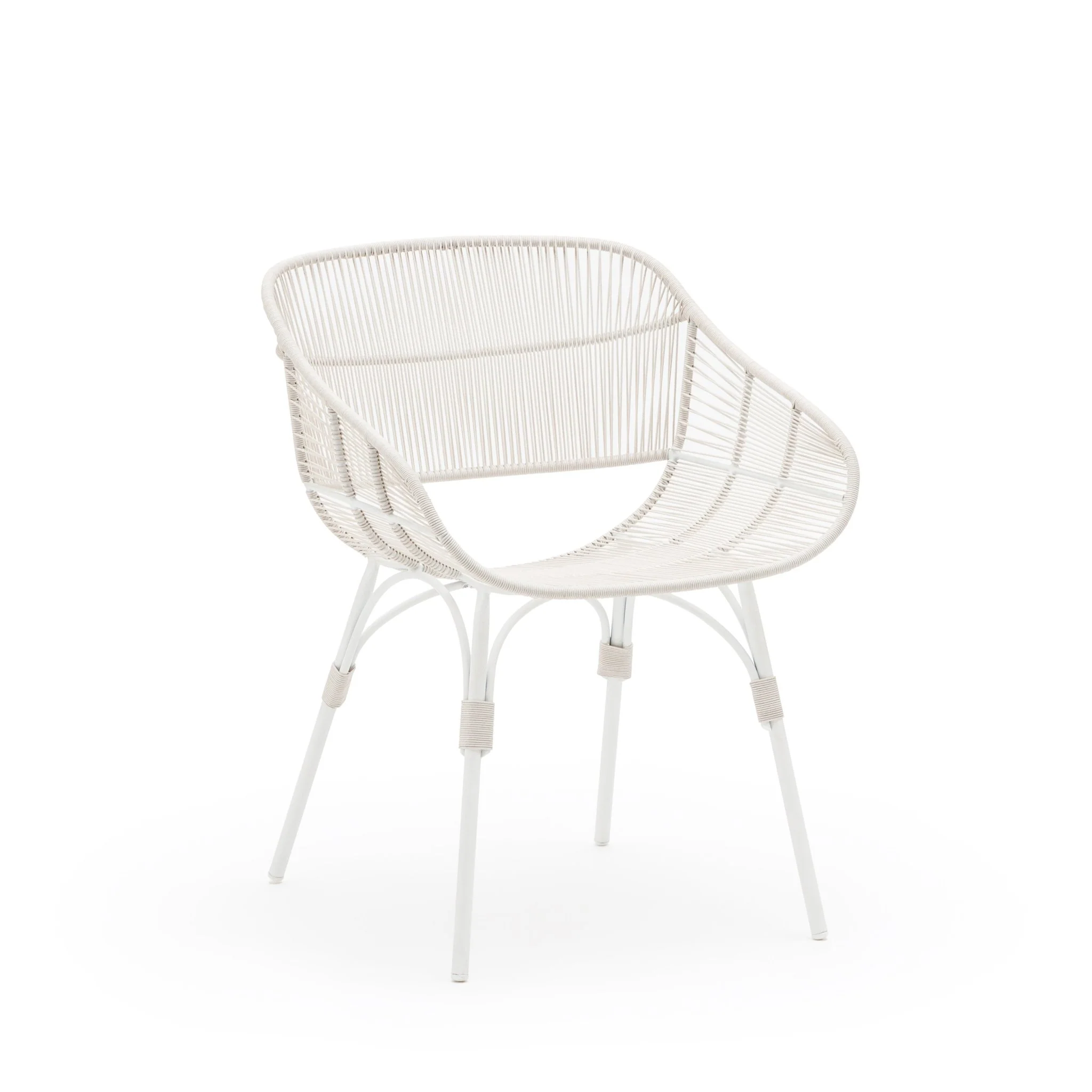 Marina Dining Armchair - Stonewhite & Chalk