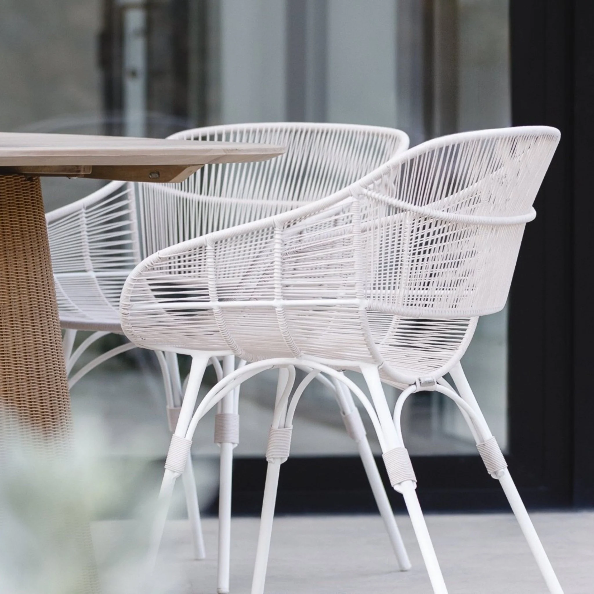 Marina Dining Armchair - Stonewhite & Chalk - Image 10
