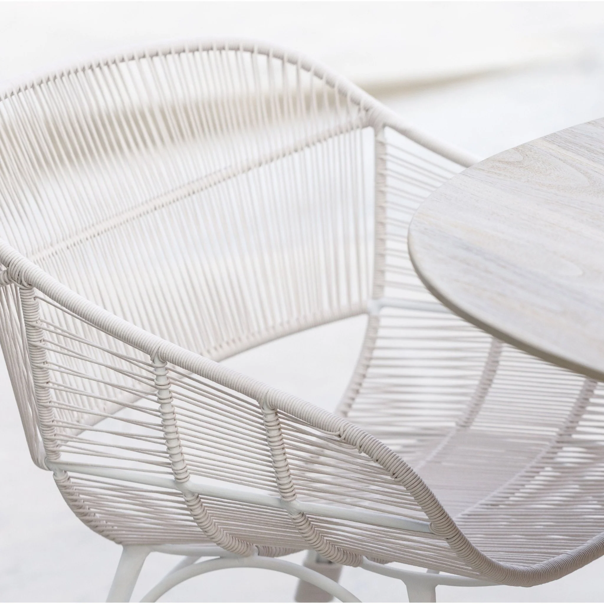 Marina Dining Armchair - Stonewhite & Chalk - Image 19