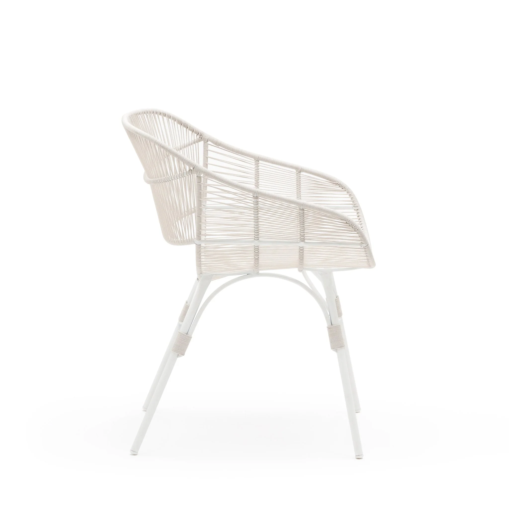 Marina Dining Armchair - Stonewhite & Chalk - Image 4