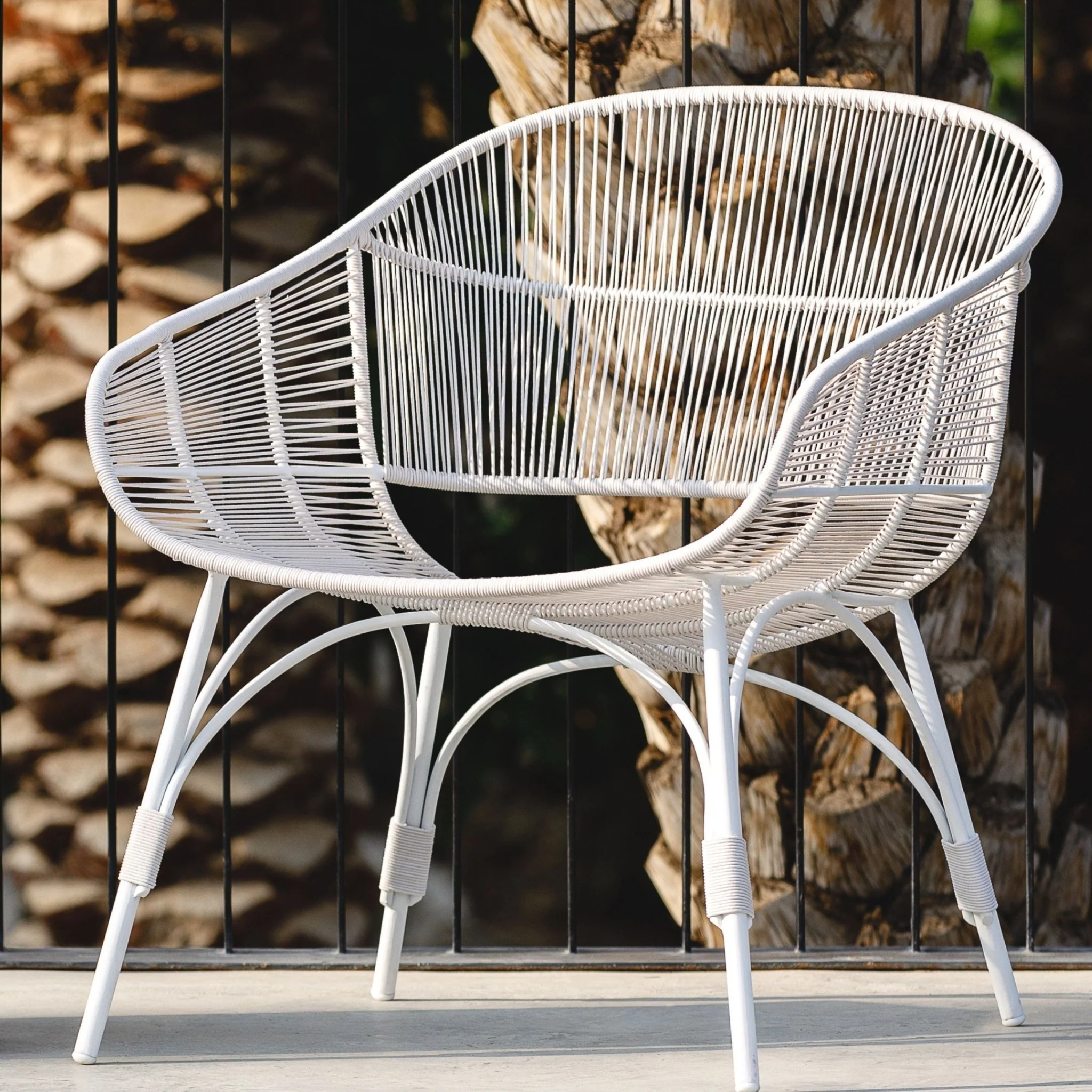 Marina Dining Armchair - Stonewhite & Chalk - Image 6