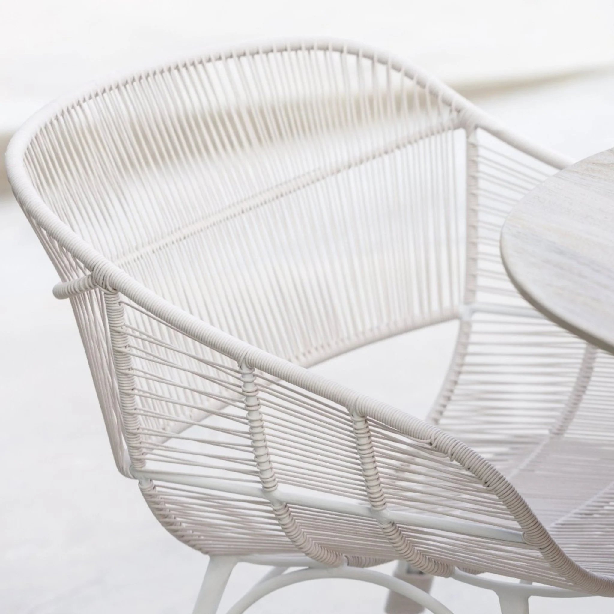 Marina Dining Armchair - Stonewhite & Chalk - Image 7