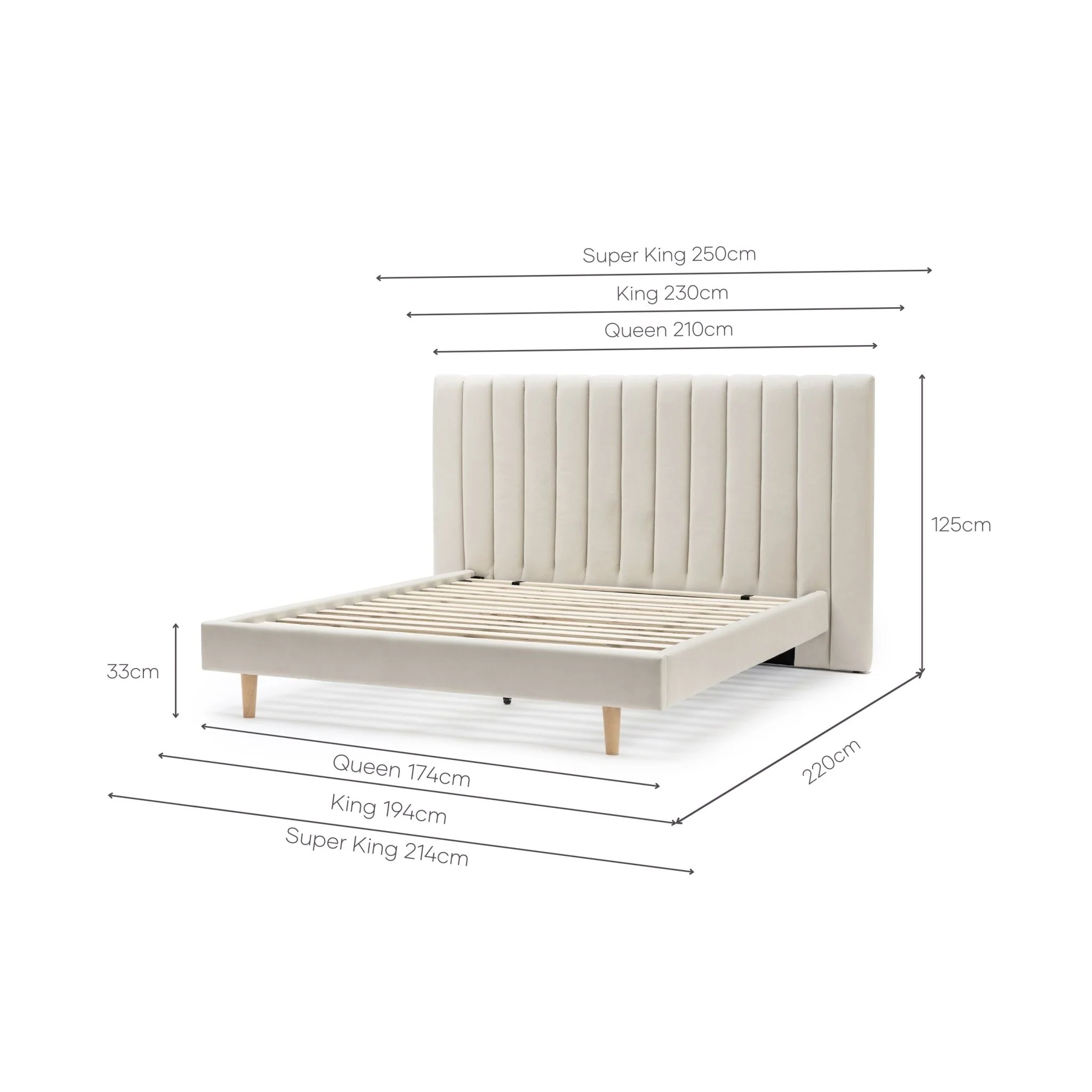 Martina Standard Bed - Beige - Image 23