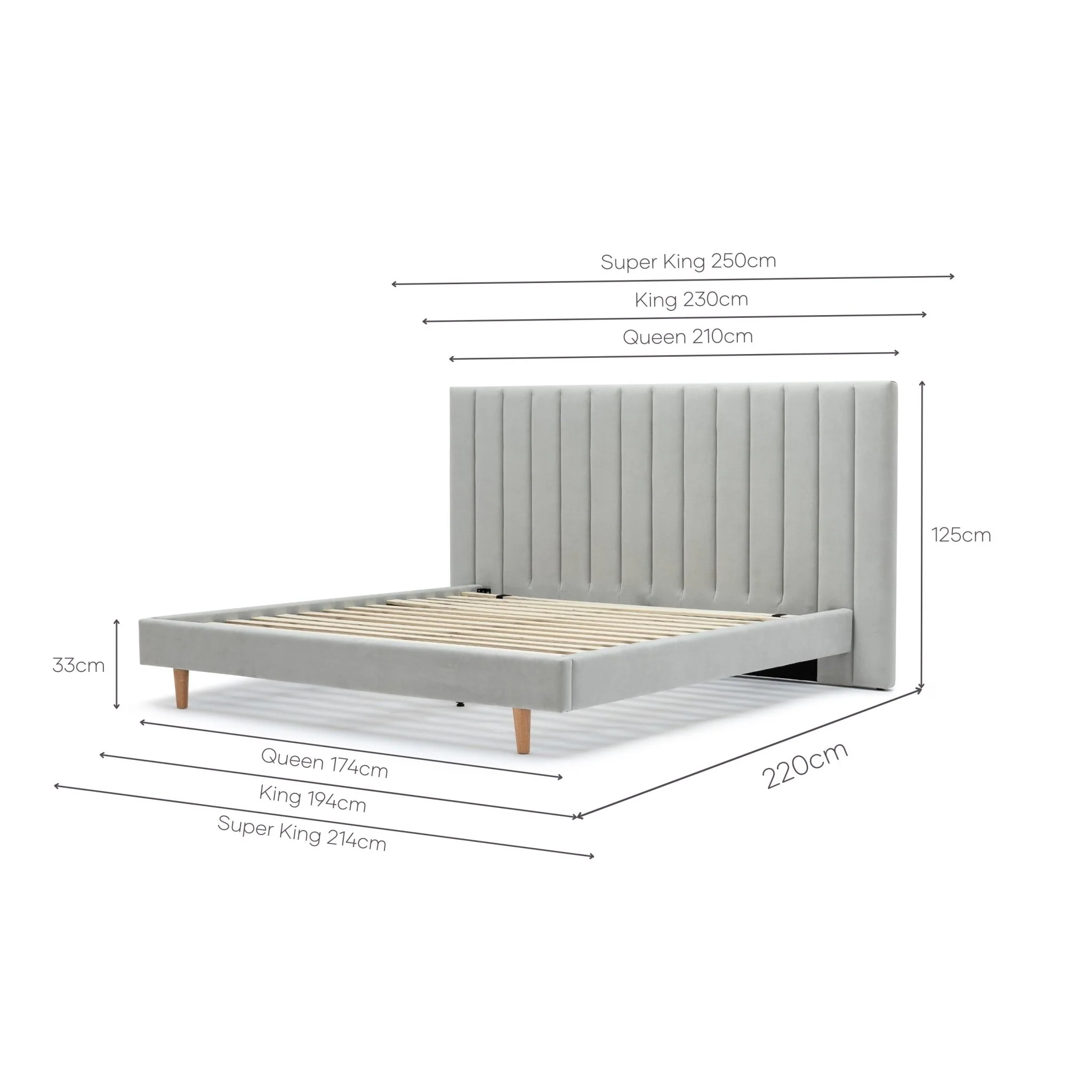 Martina Standard Bed - Silver - Image 9
