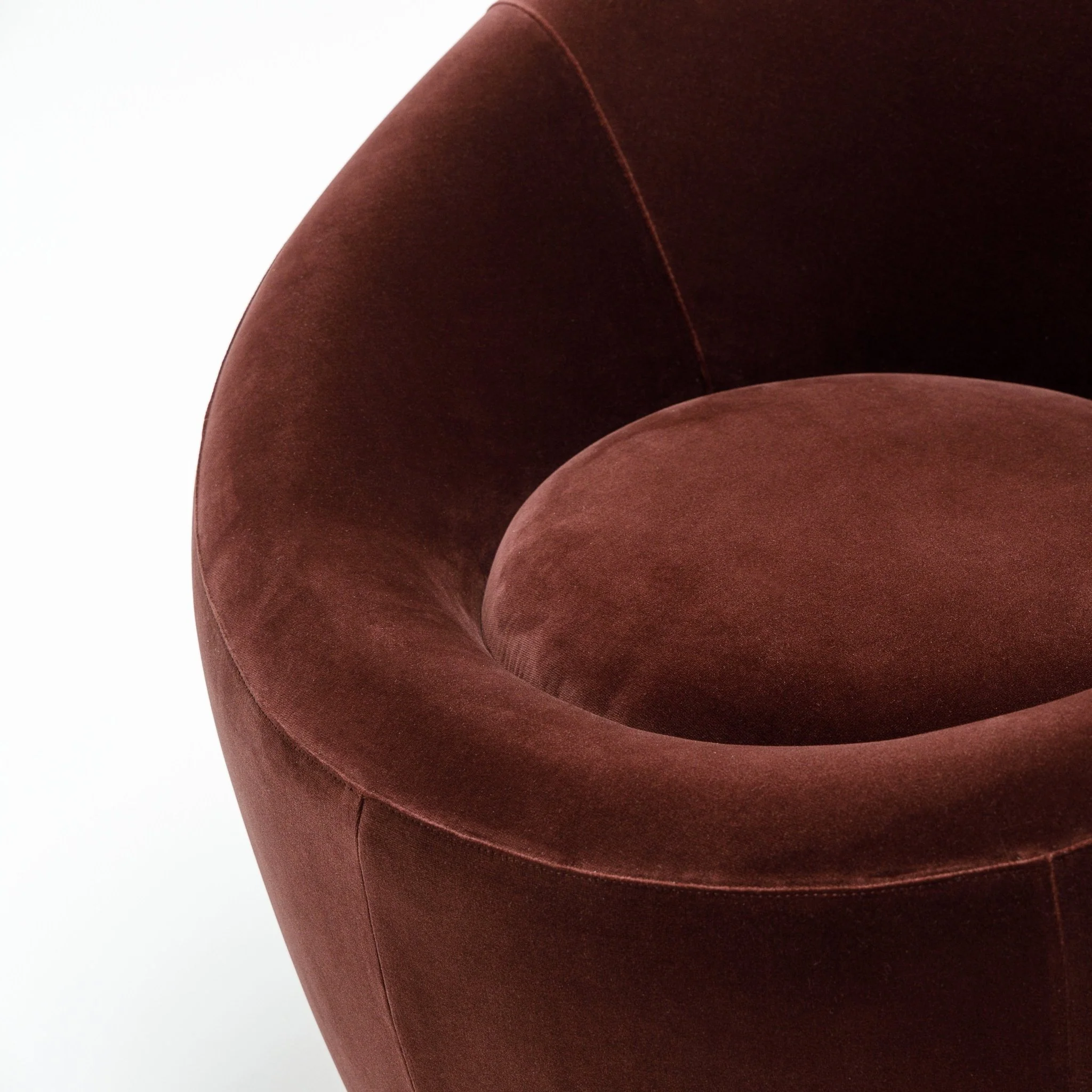 Meg Swivel Chair - Burgundy - Image 5