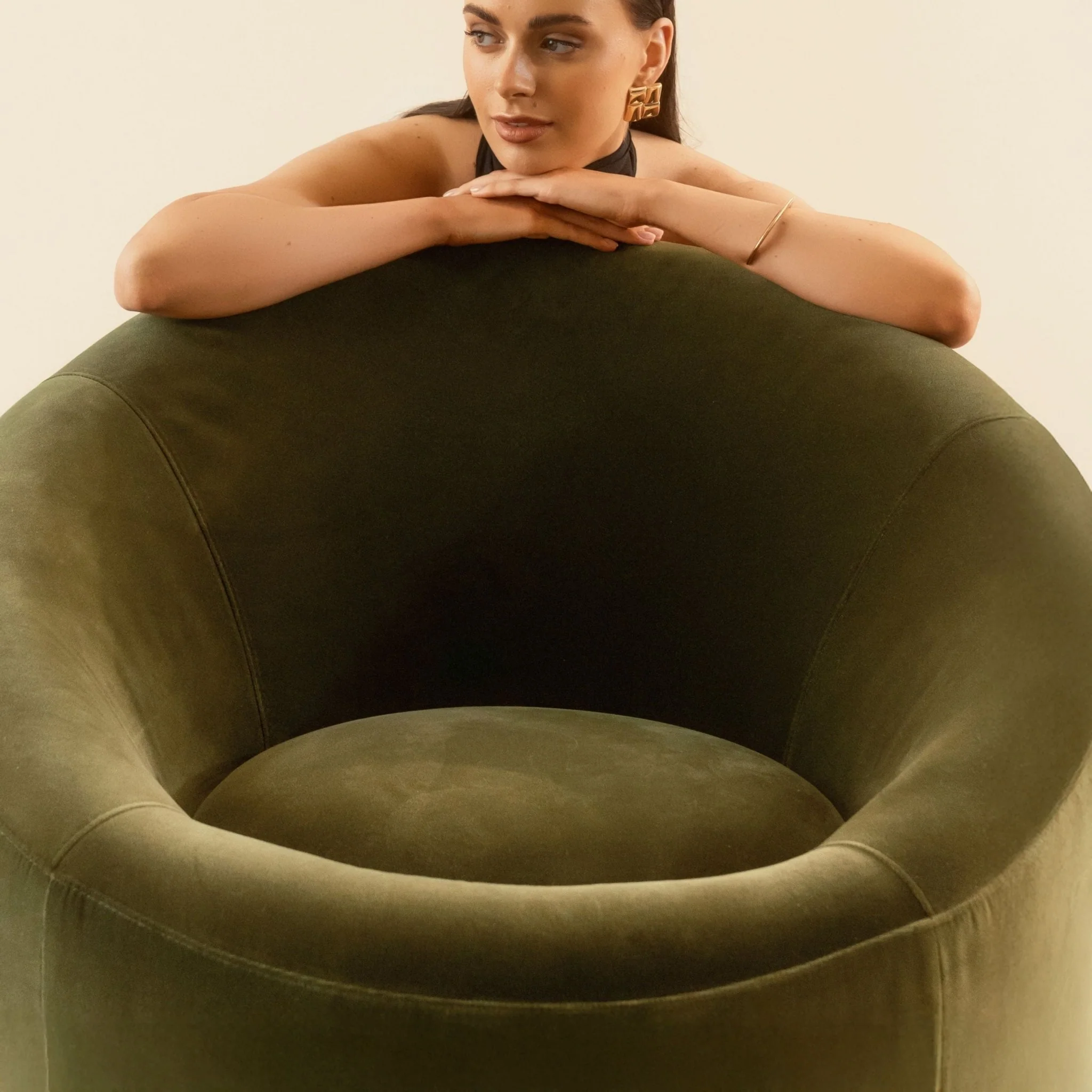 Meg Swivel Chair - Moss - Image 2