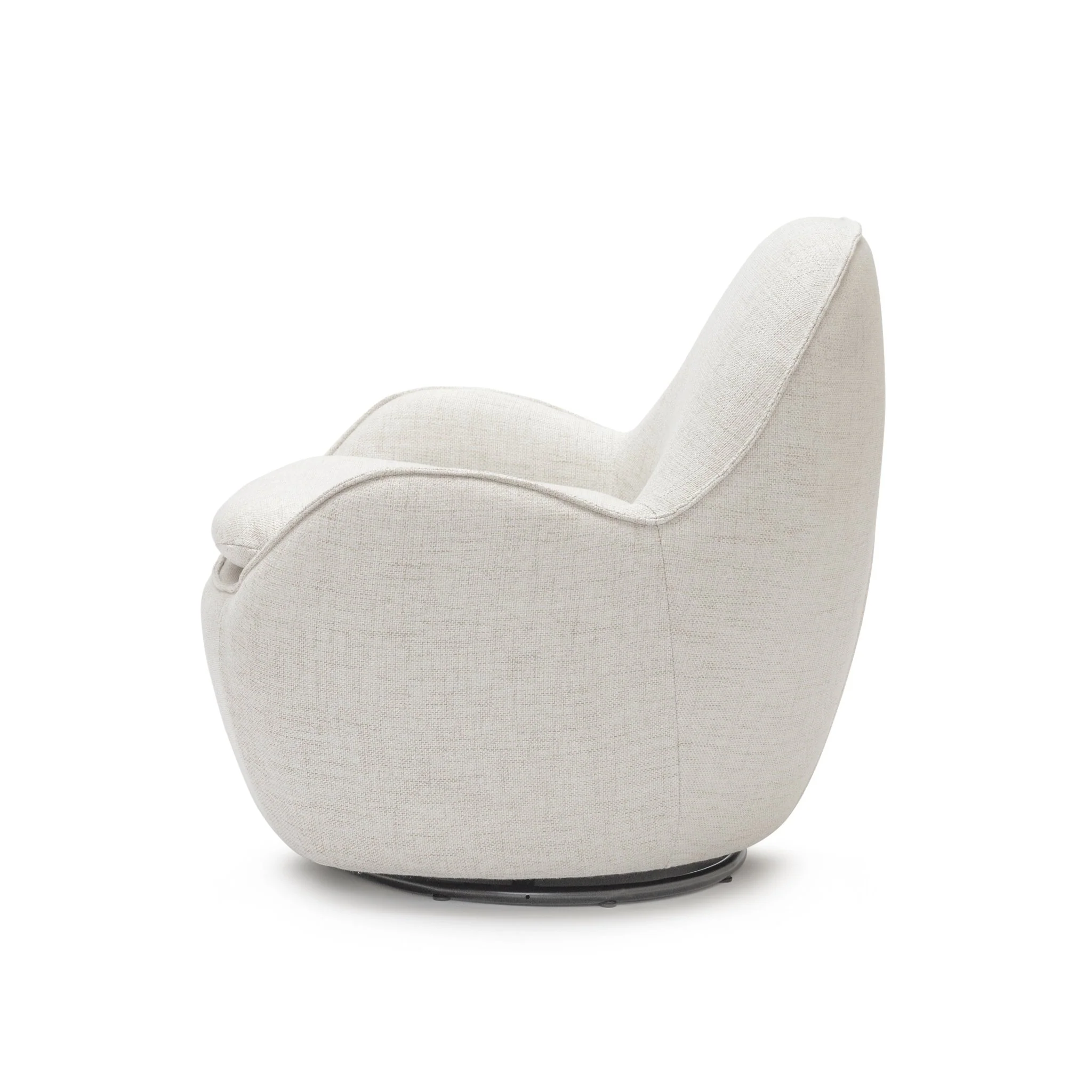 Moby Swivel Accent Chair - Beige - Image 3