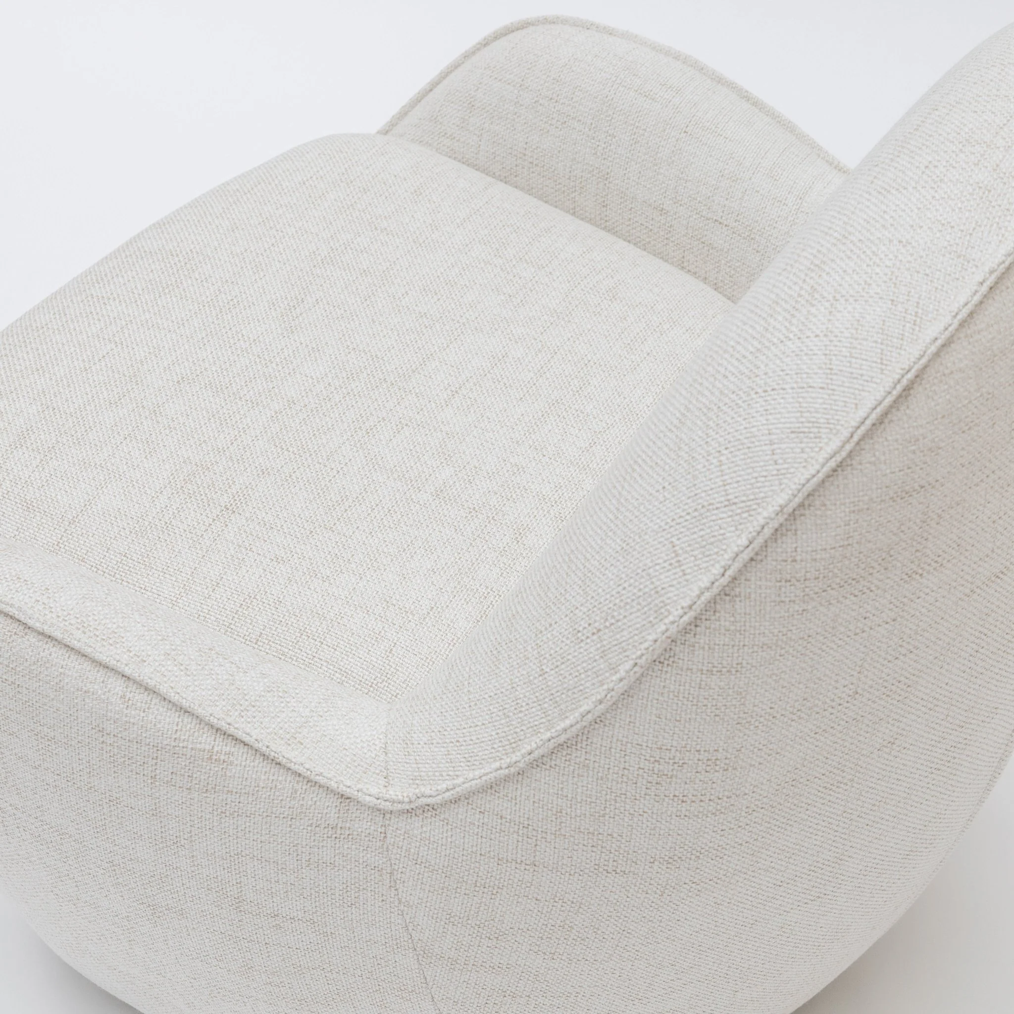 Moby Swivel Accent Chair - Beige - Image 6