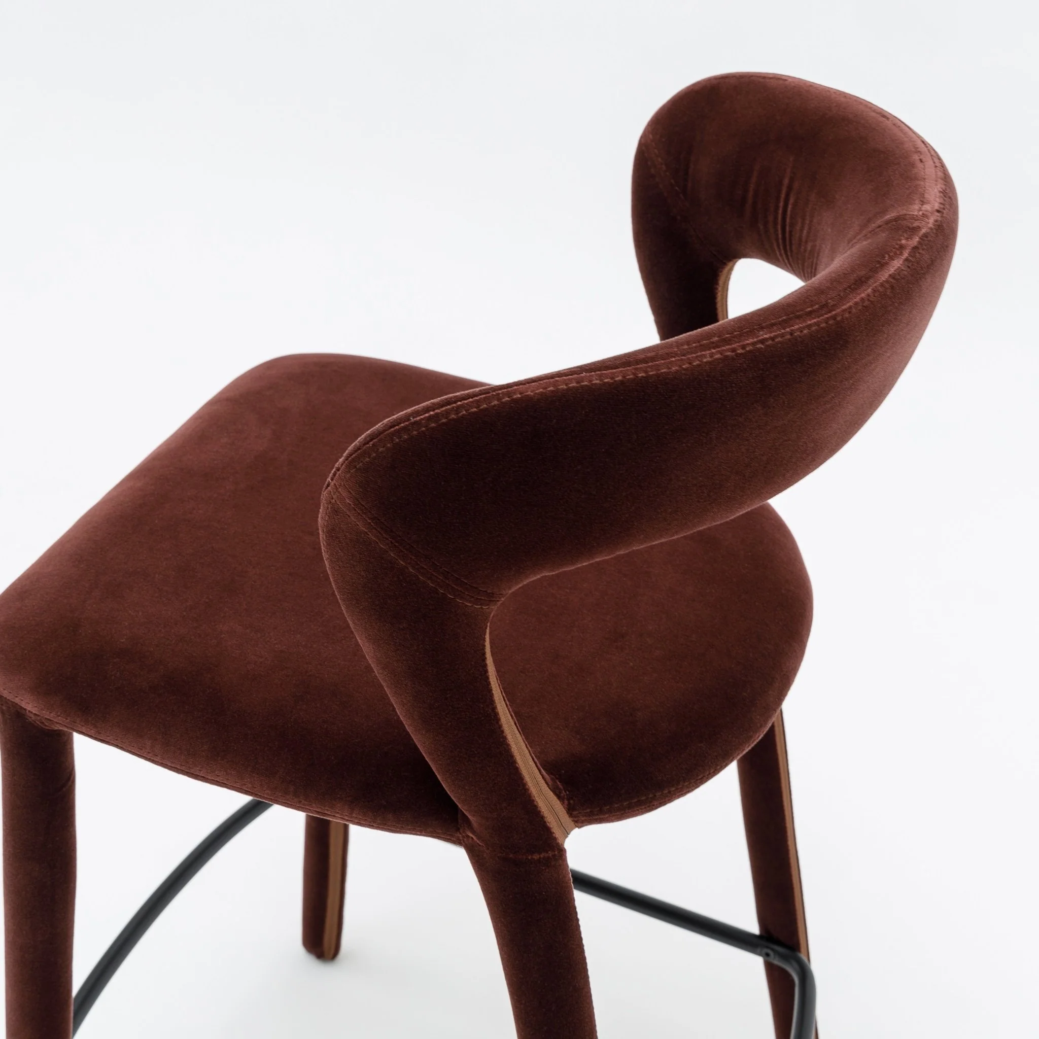 Monaco Counter Chair - Burgundy - Image 5