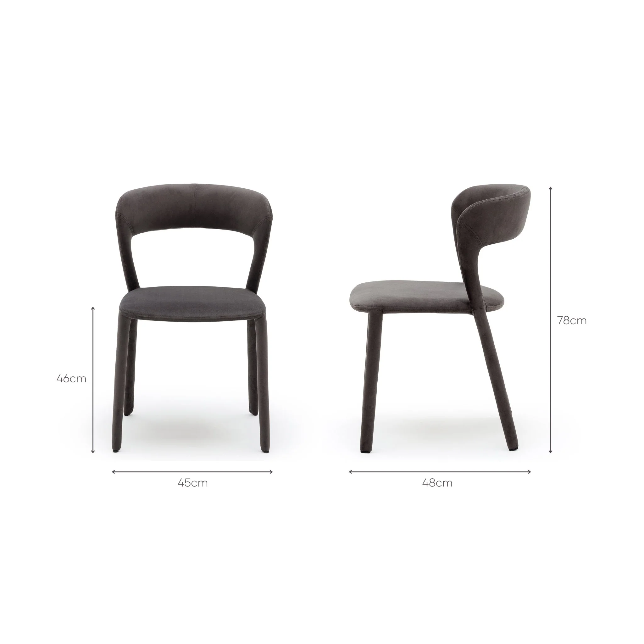 Monaco Dining Chair - Charcoal - Image 16