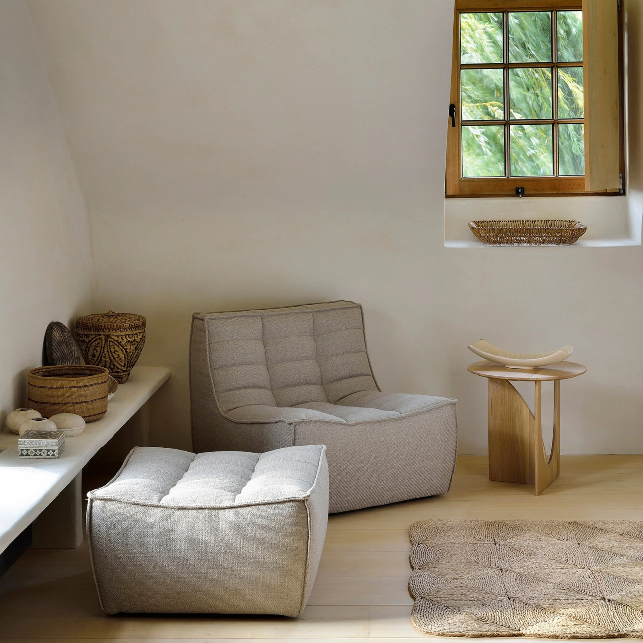 N701 Footstool - Beige - Image 2