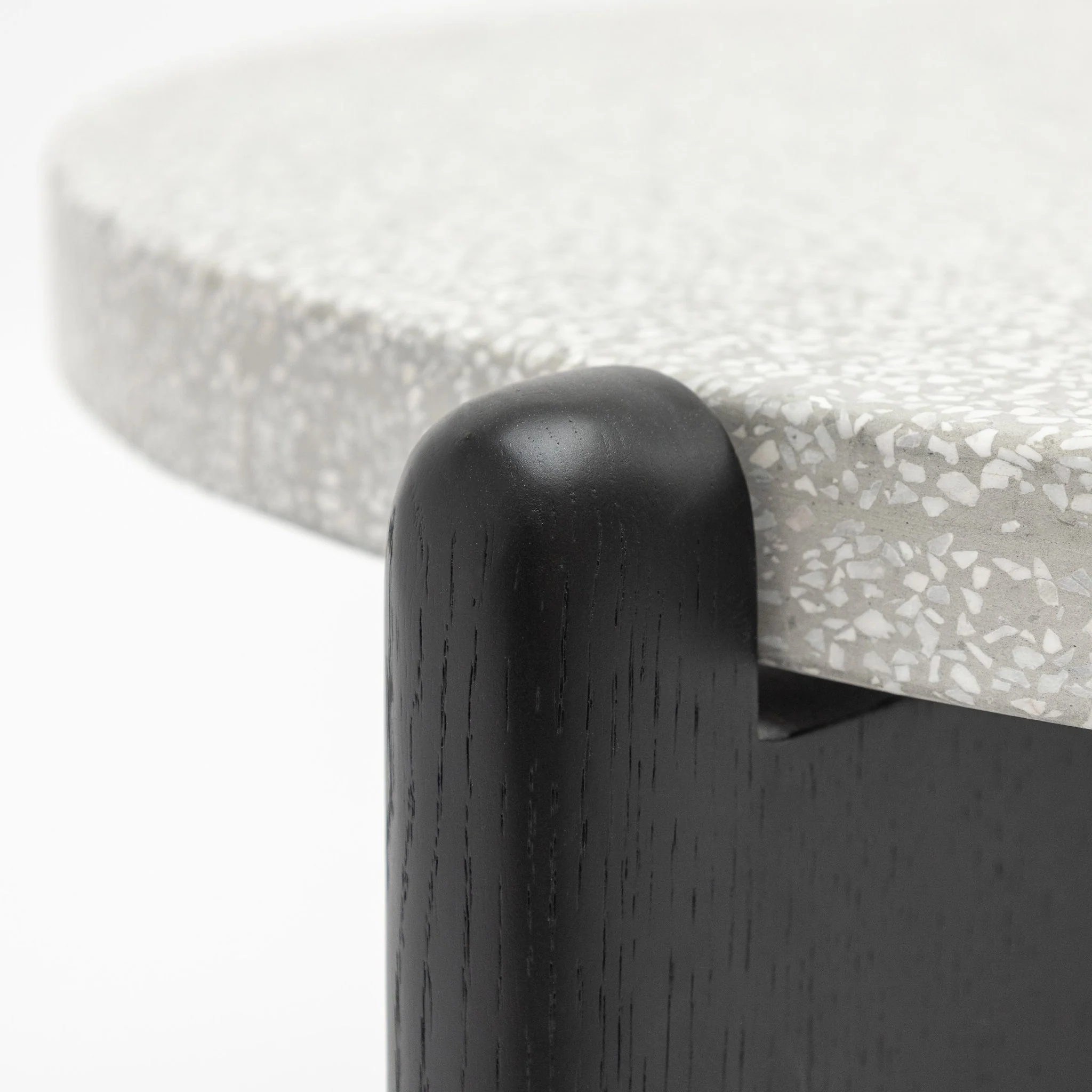 Native Coffee Table - Warm Cement & Black Oak - Image 4