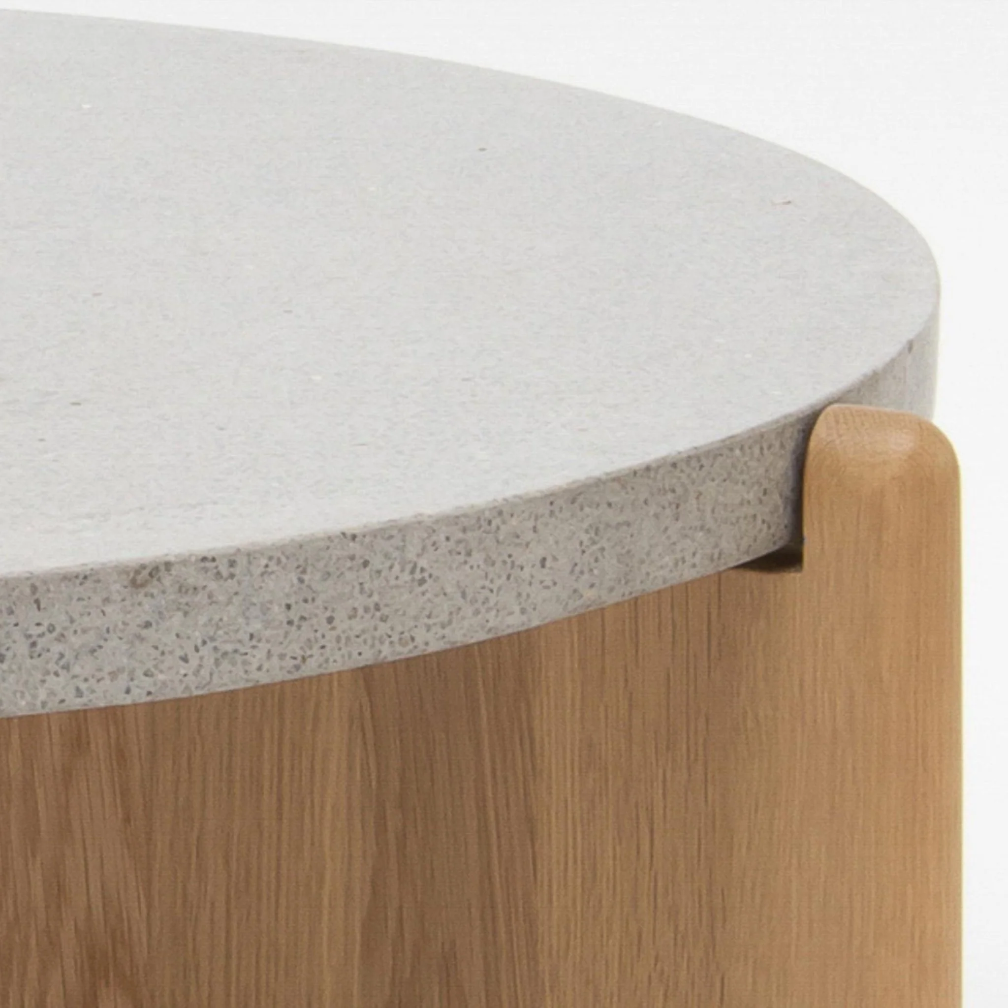 Native Coffee Table - Warm Cement & Light Oak - Image 11