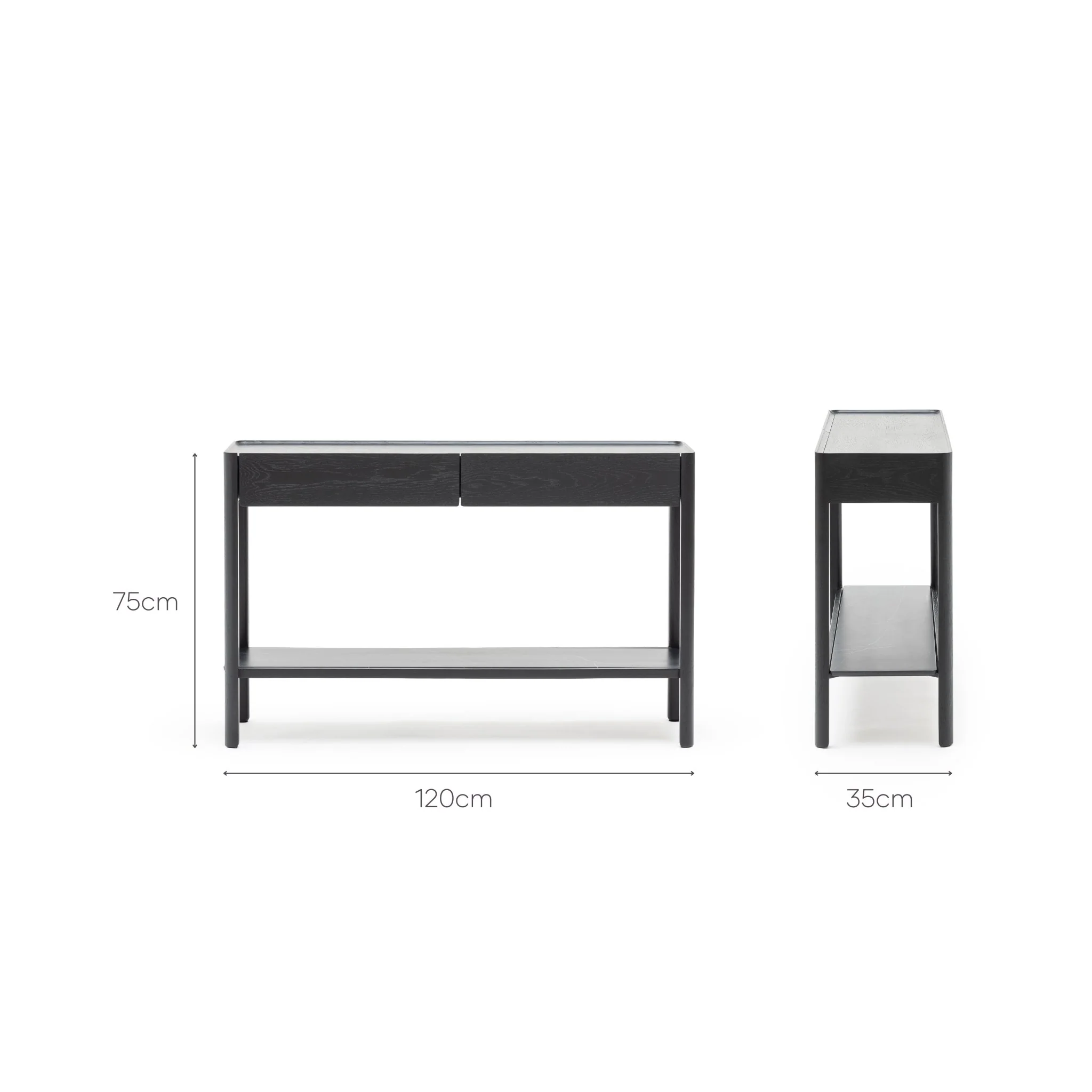 Nell Console - Black Oak & Nero Marquina - Image 16