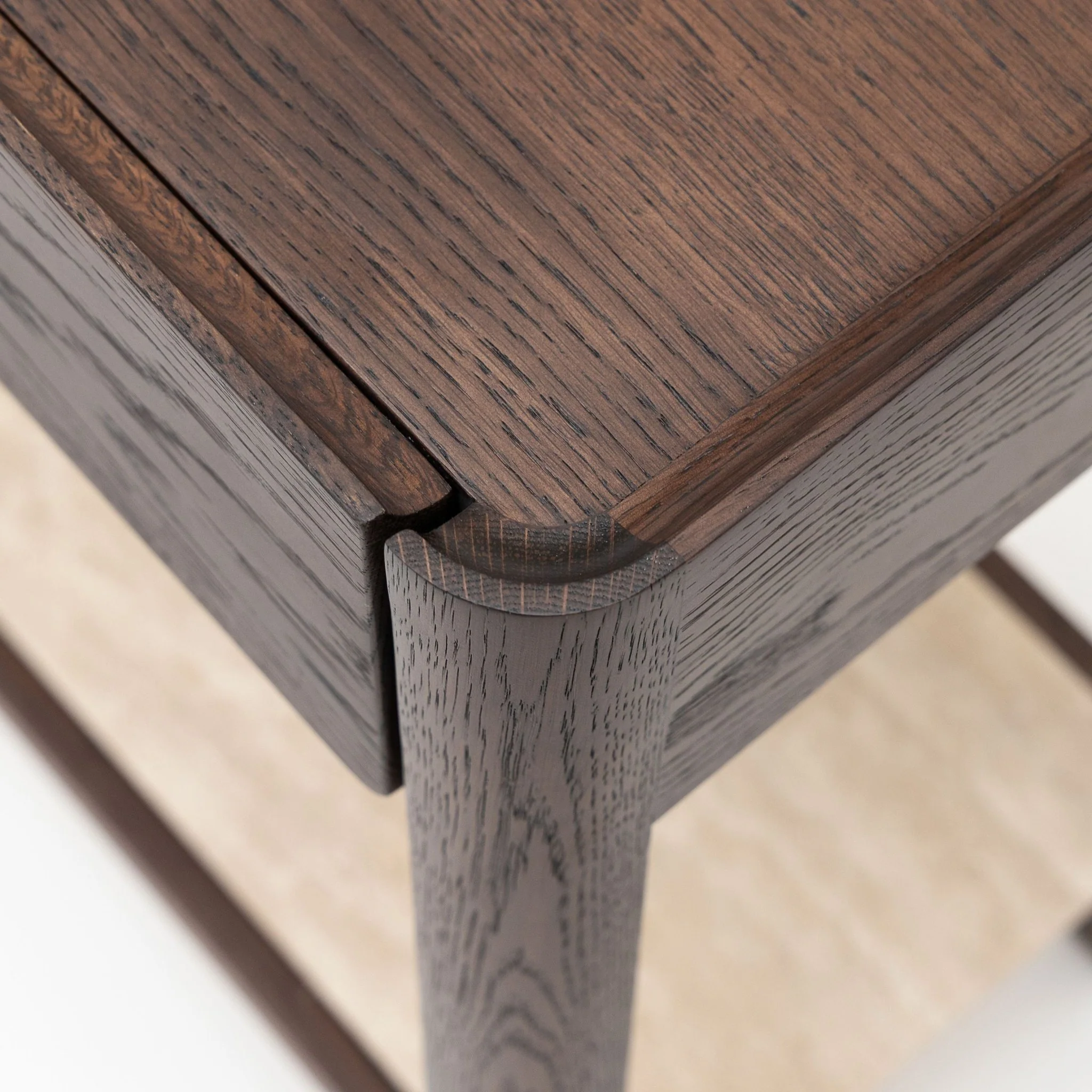 Nell Console - Espresso Oak & Travertine - Image 10