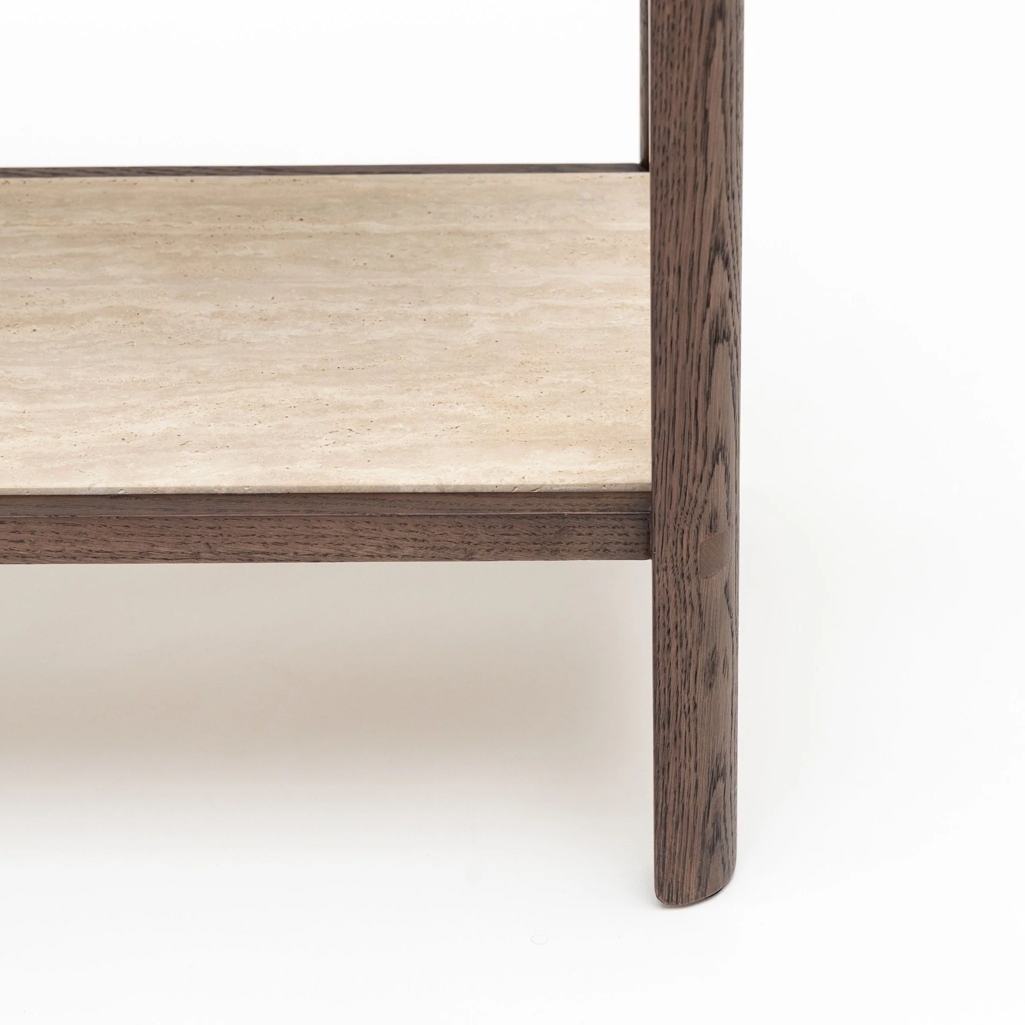Nell Console - Espresso Oak & Travertine - Image 18