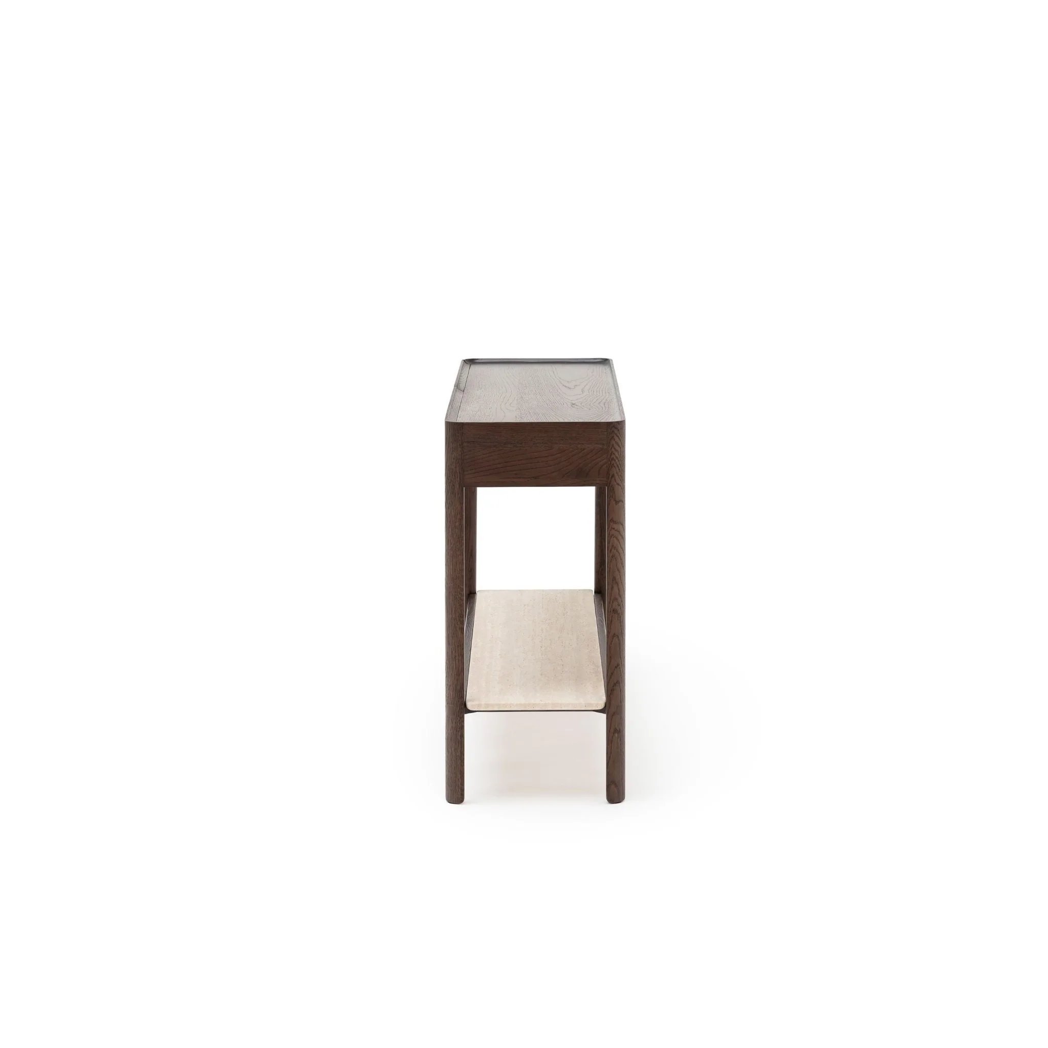 Nell Console - Espresso Oak & Travertine - Image 29