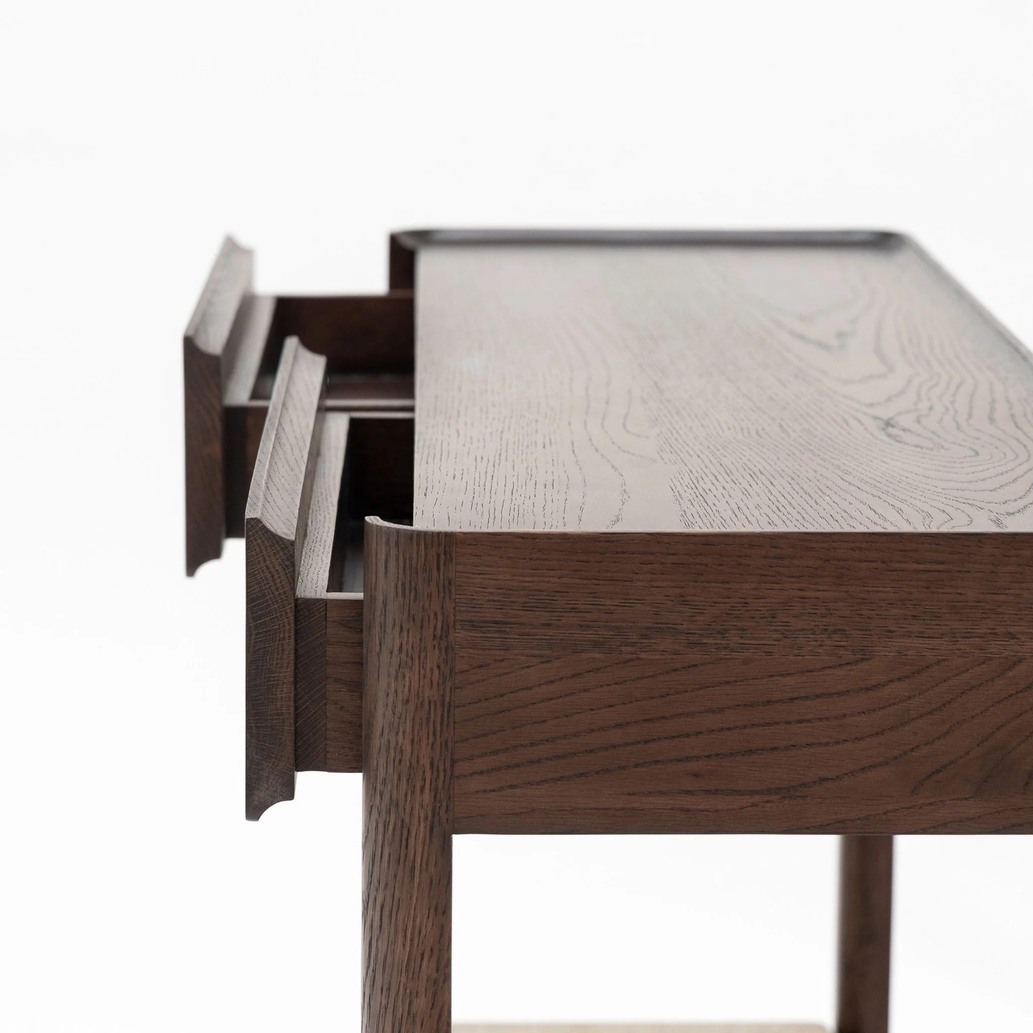Nell Console - Espresso Oak & Travertine - Image 31
