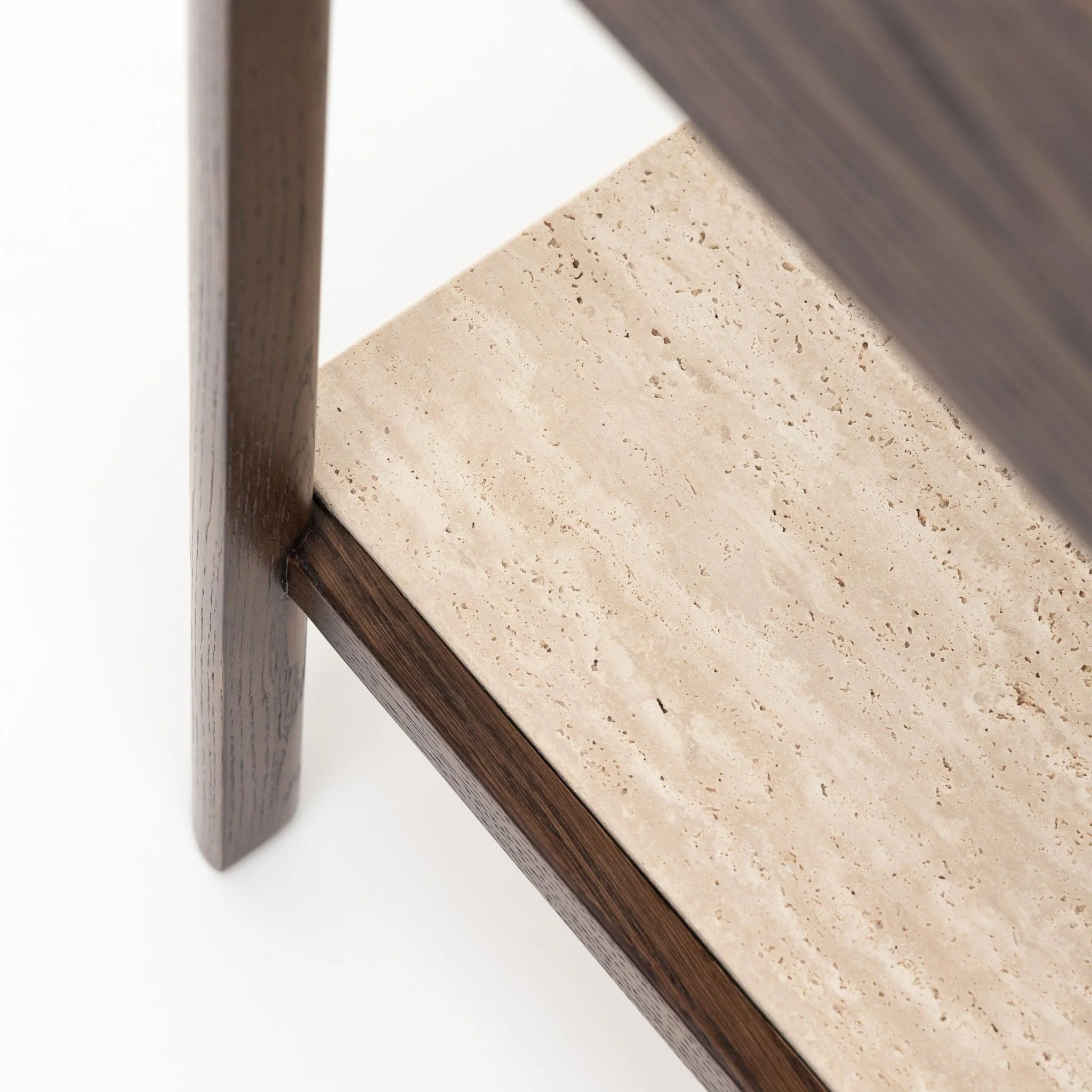 Nell Console - Espresso Oak & Travertine - Image 34