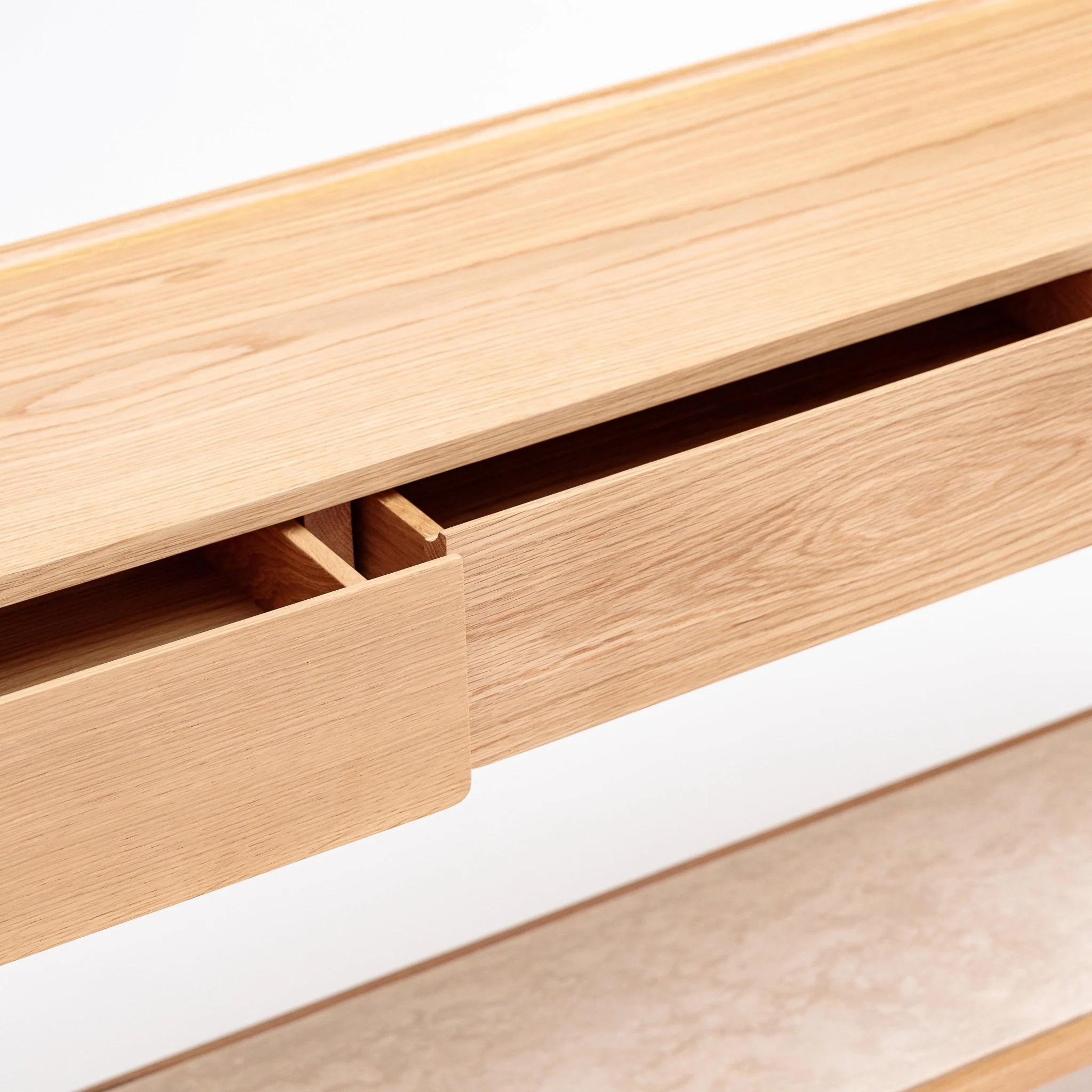 Nell Console - Light Oak & Travertine - Image 12
