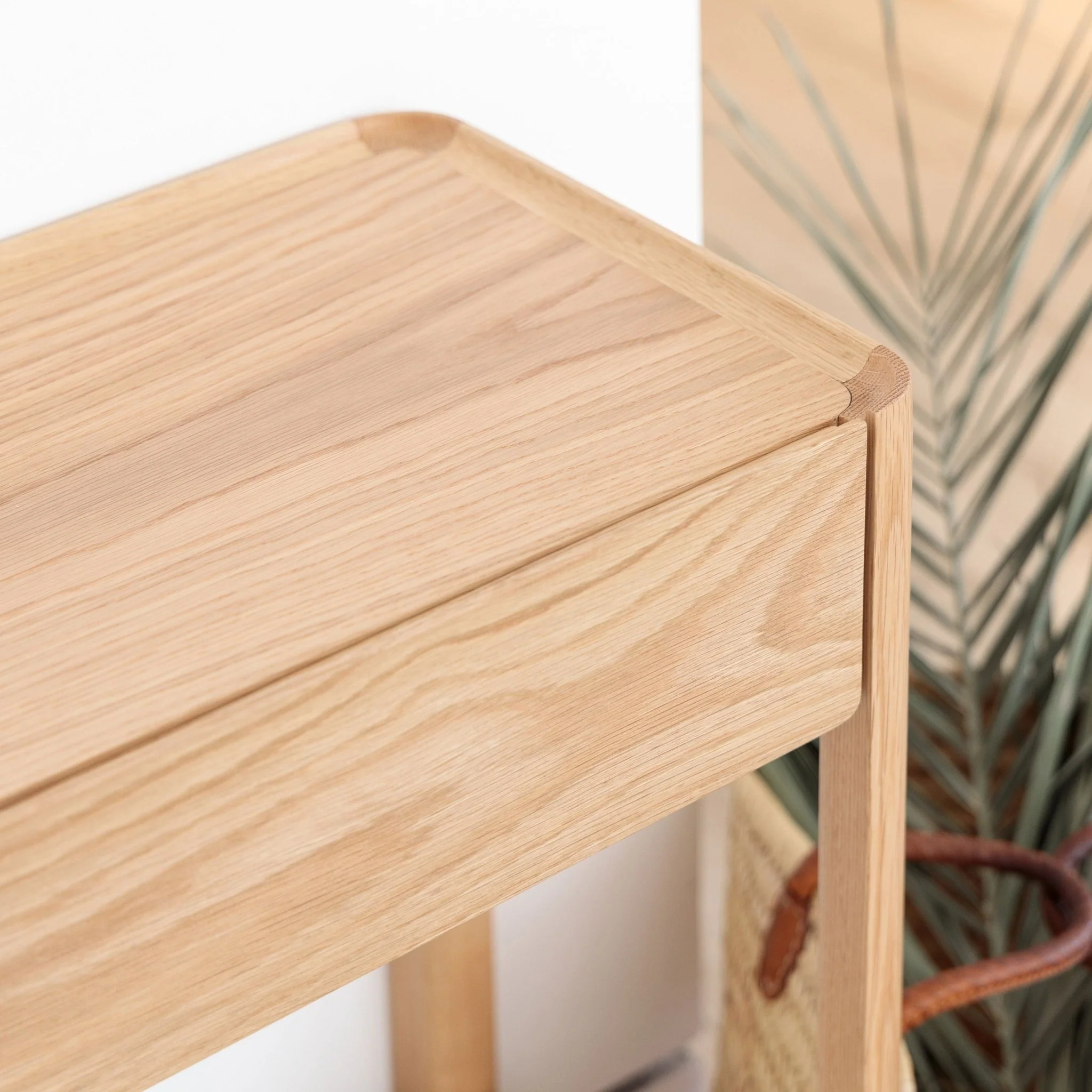 Nell Console - Light Oak & Travertine - Image 4