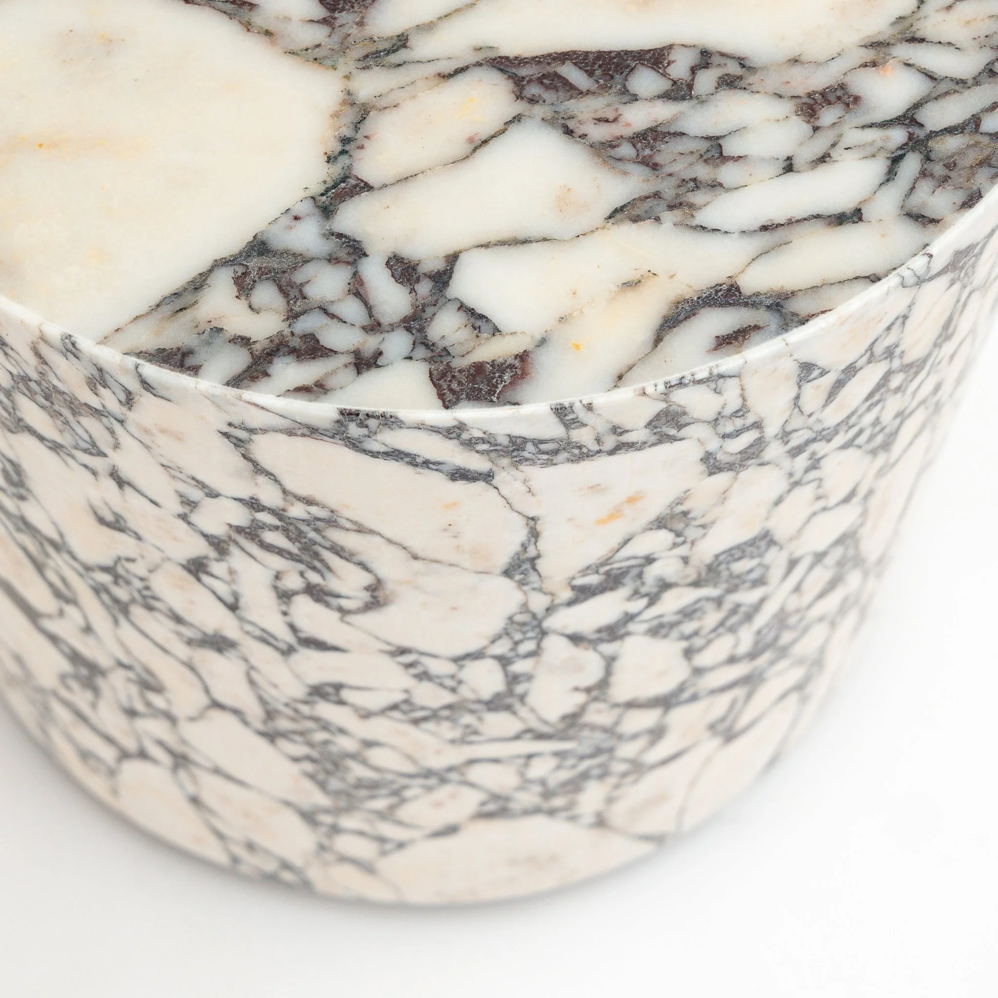 Nuba Cylinder Side Table - Calacatta Viola - Image 3