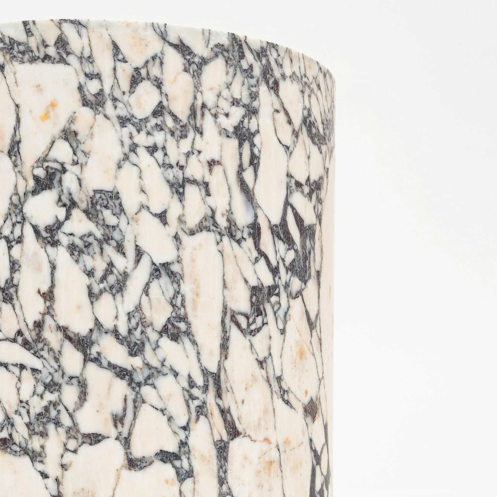Nuba Cylinder Side Table - Calacatta Viola - Image 4