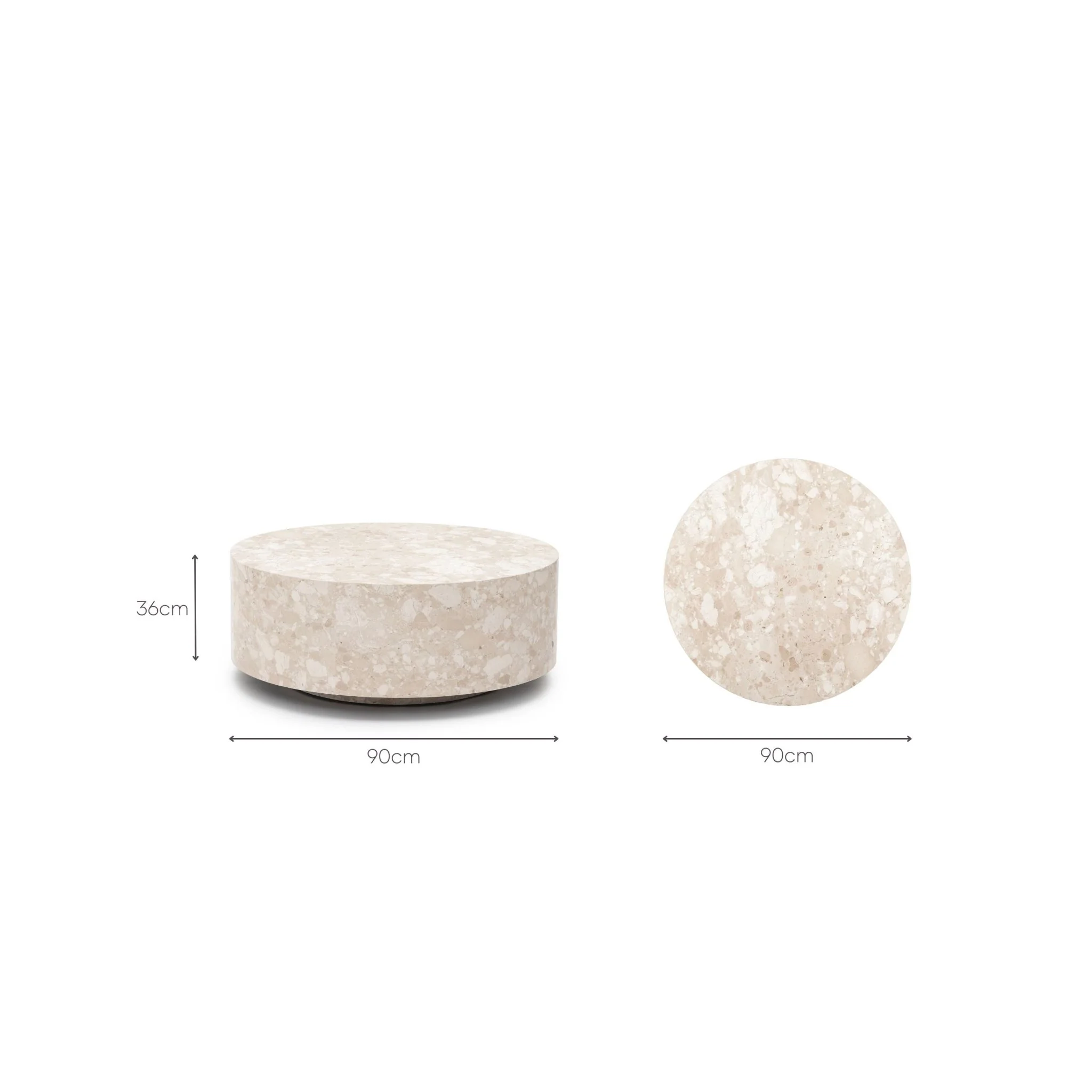 Nuba Round Coffee Table - Kunis Breccia Marble - Image 10