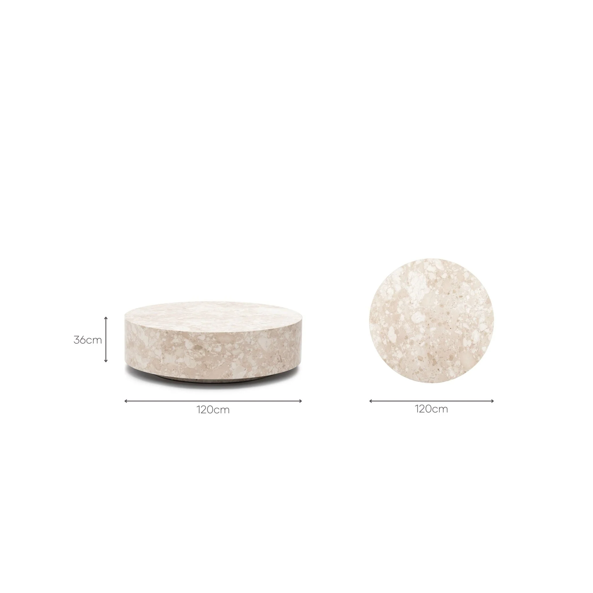 Nuba Round Coffee Table - Kunis Breccia Marble - Image 20