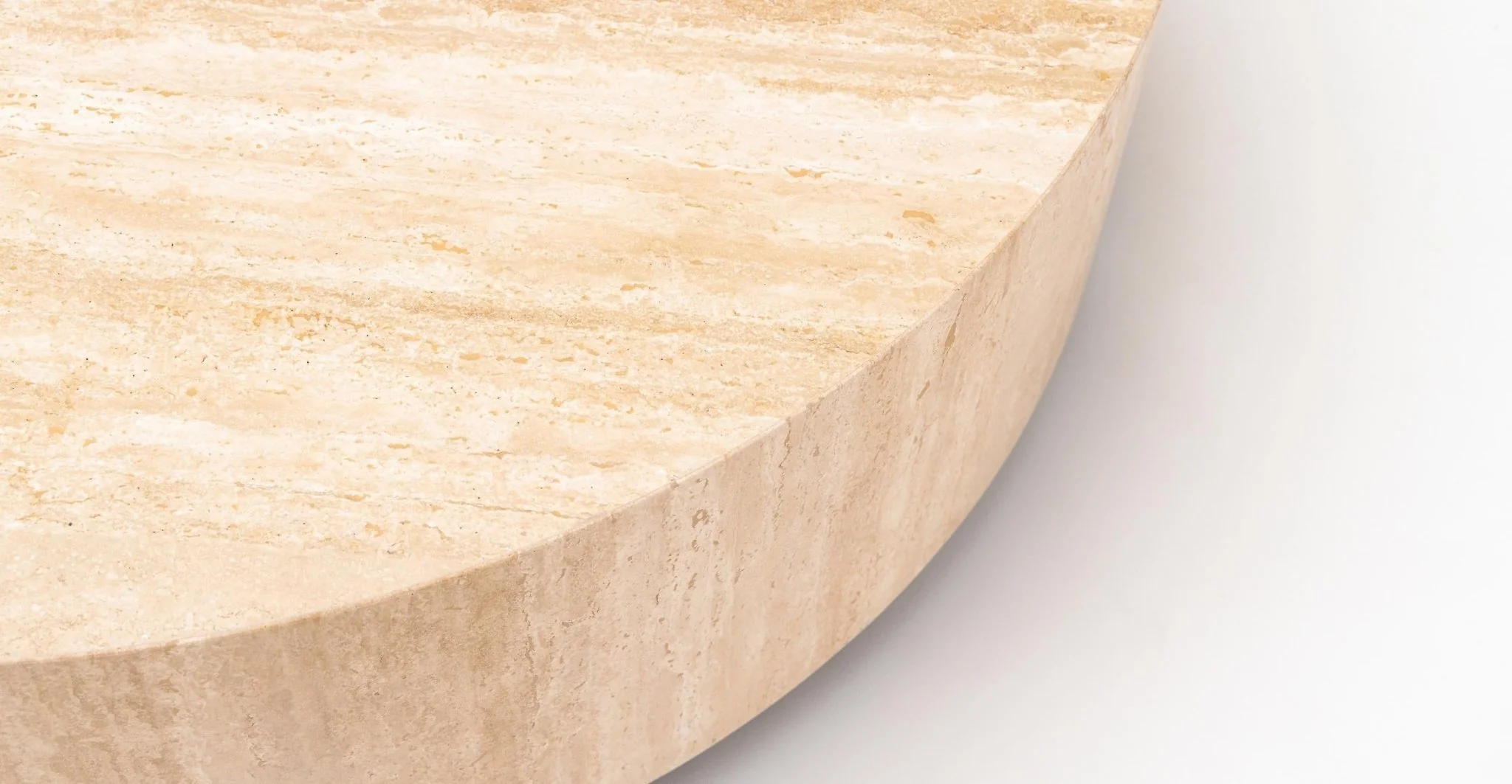 Nuba Round Coffee Table - Travertine - Image 11
