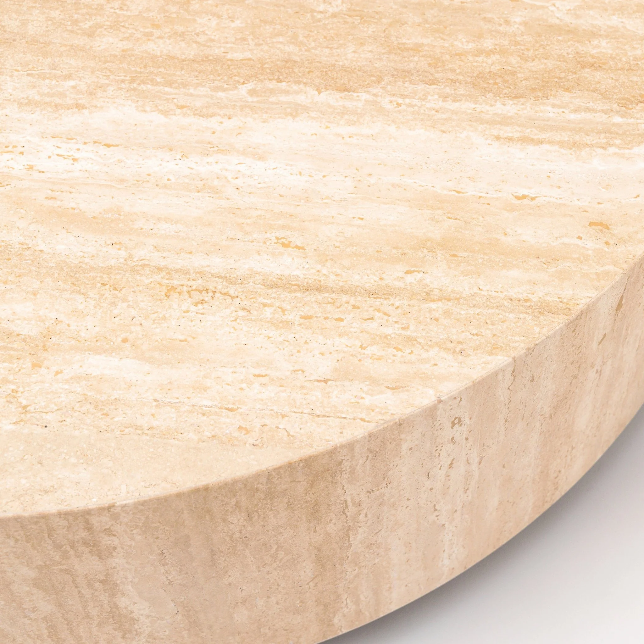 Nuba Round Coffee Table - Travertine - Image 5