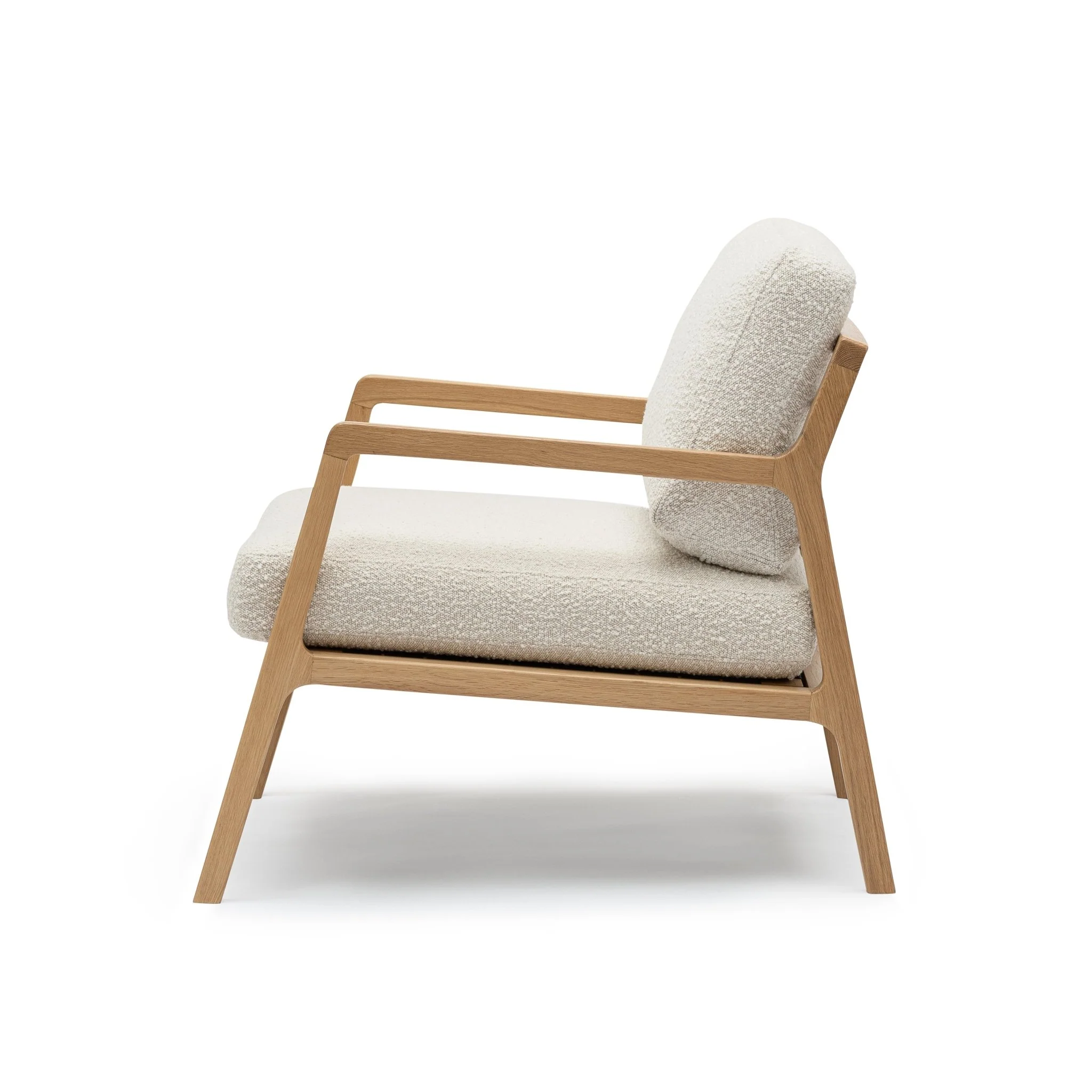 Nysse Armchair - Light Oak & Biggello Milk - Image 3