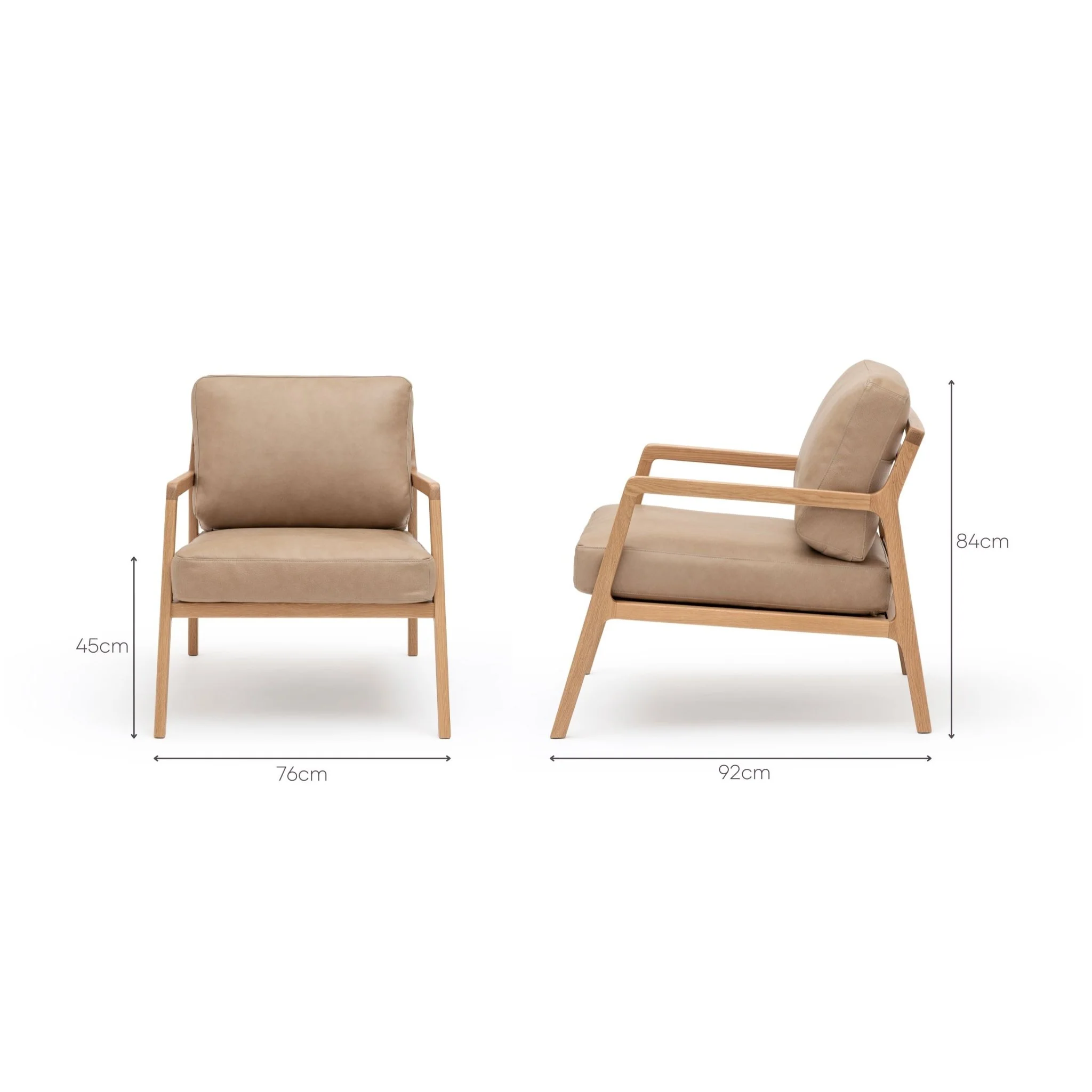Nysse Armchair - Light Oak & Desert - Image 16