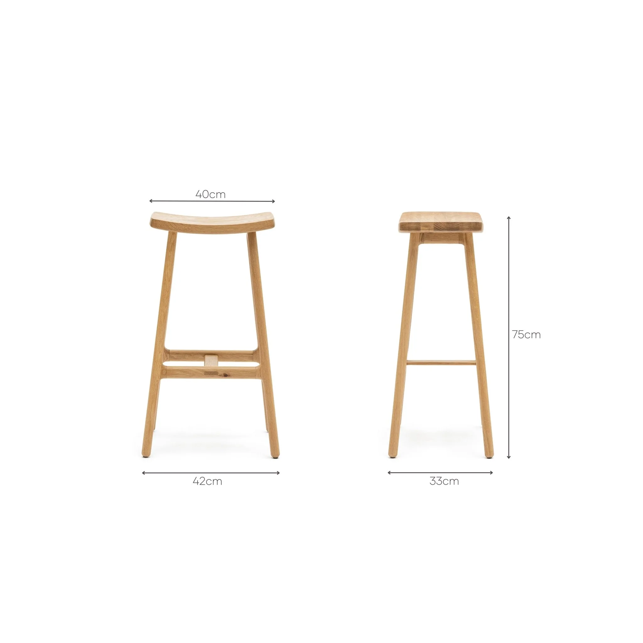 Odd Bar Stool - Light Oak - Image 8