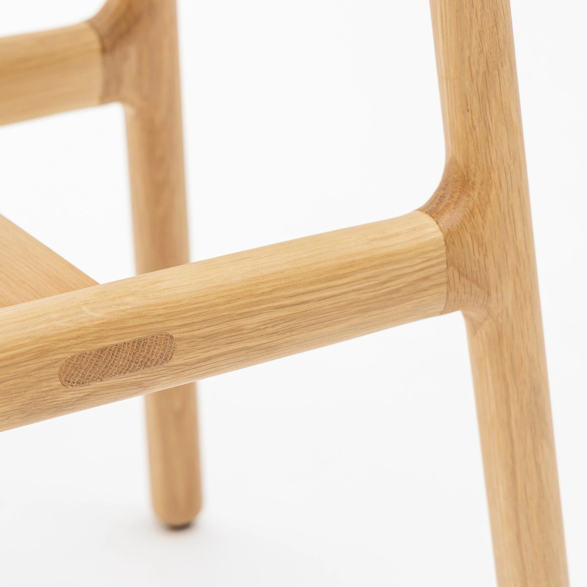 Odd Bar Stool - Light Oak & Pecan Leather - Image 8
