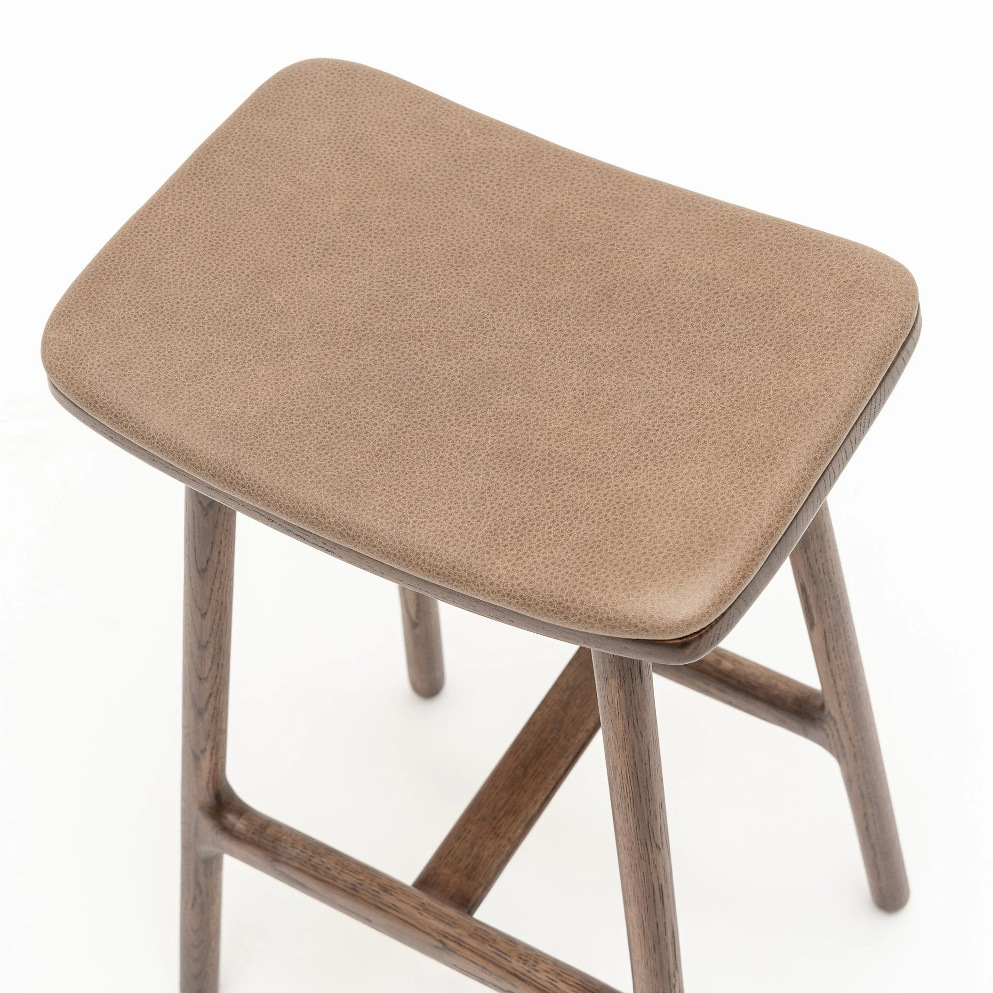 Odd Counter Stool - Espresso Oak & Montana Anvil Leather - Image 9