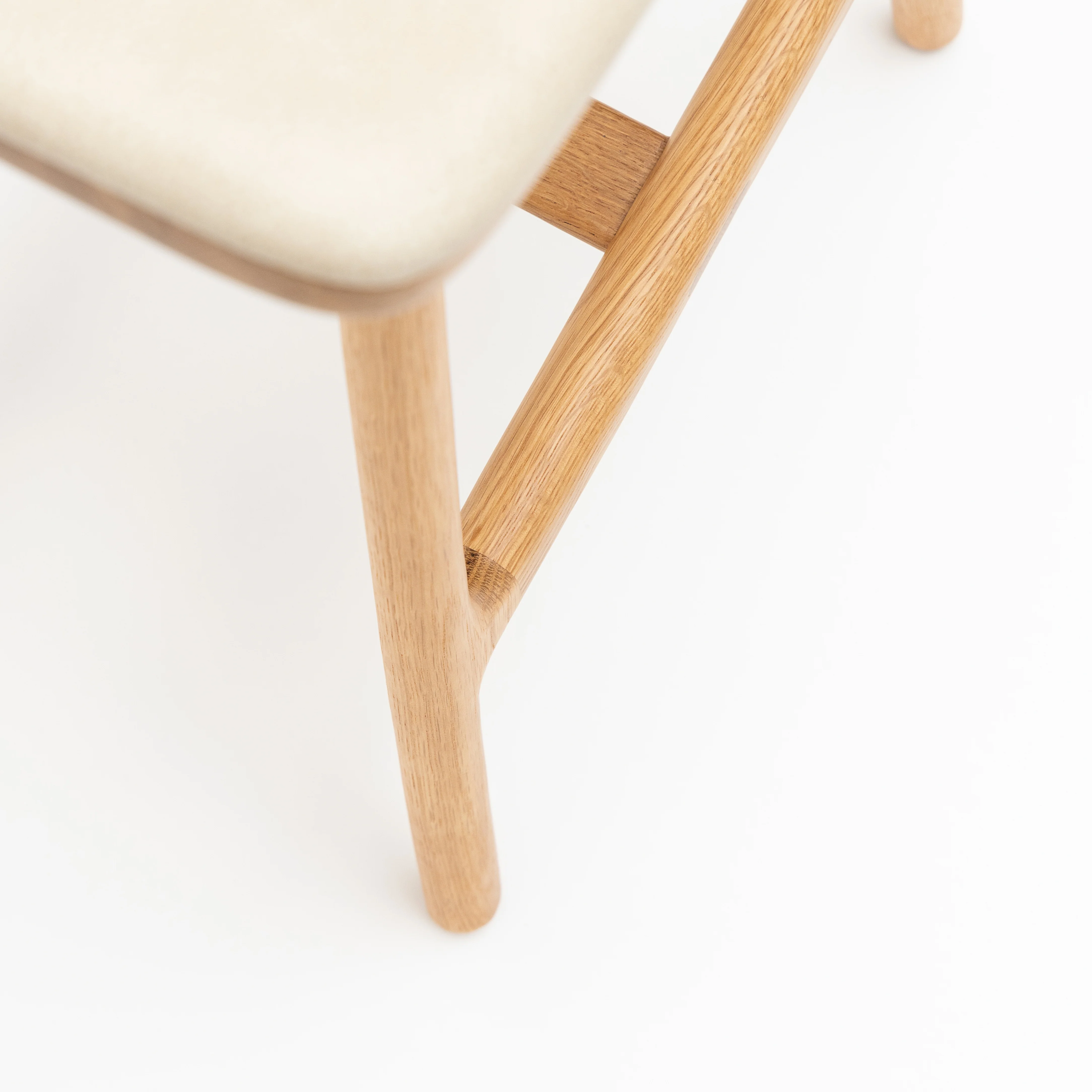 Odd Counter Stool - Light Oak & Limestone Leather - Image 9