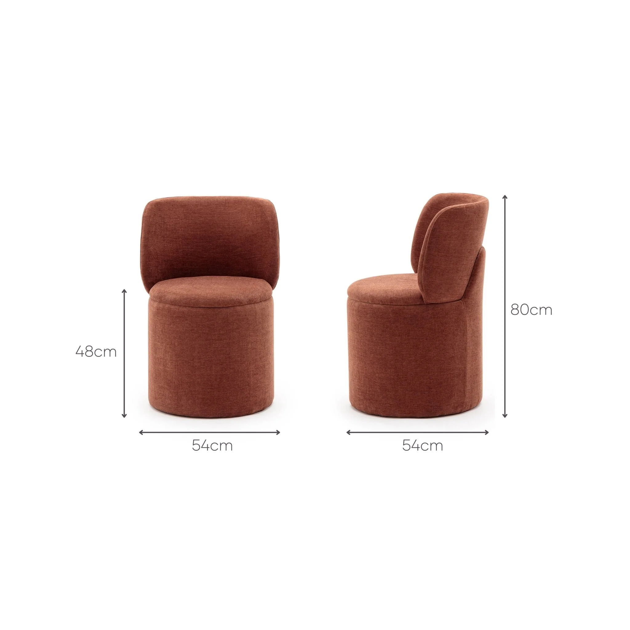 Odette Swivel Chair - Bordeaux - Image 17