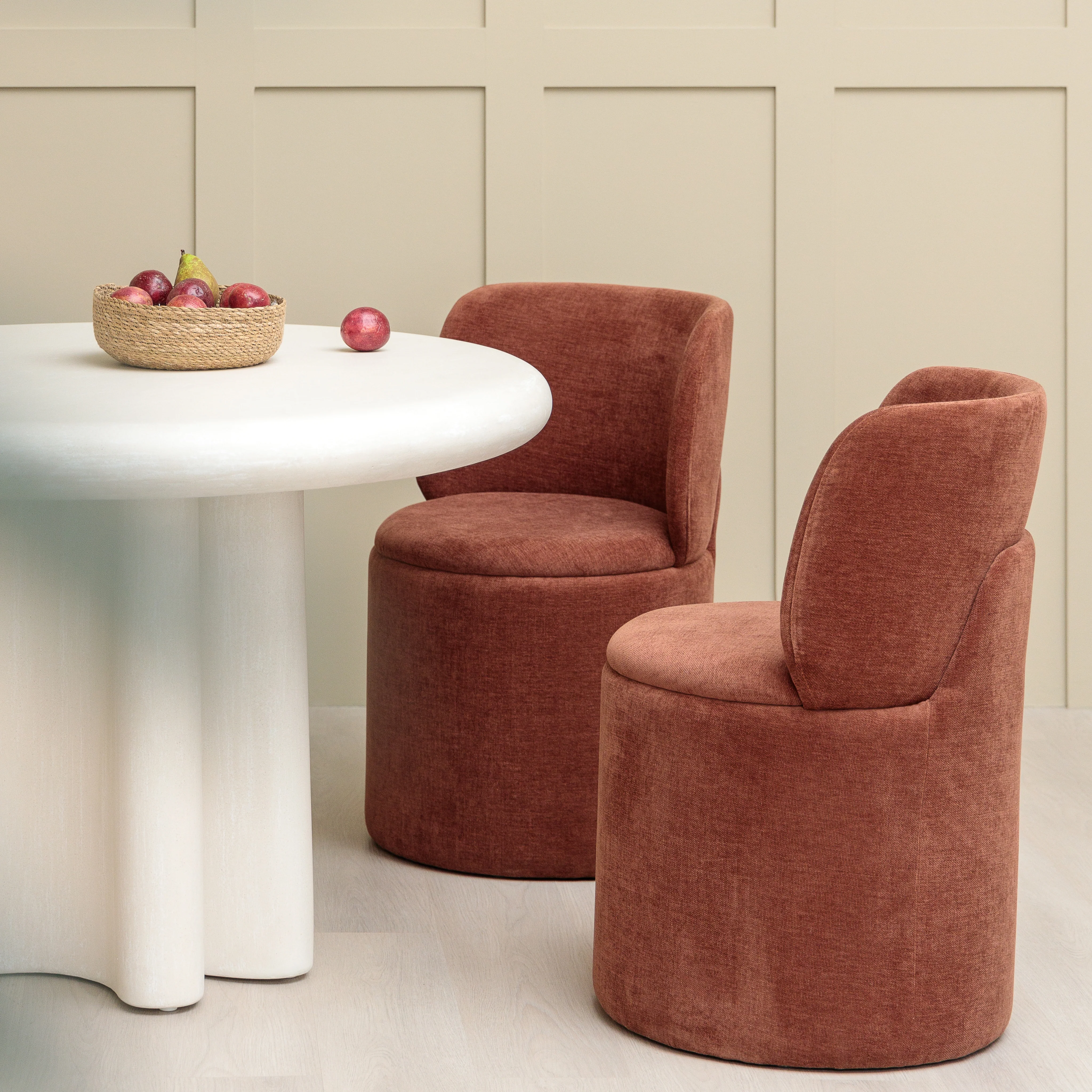 Odette Swivel Chair - Bordeaux - Image 2