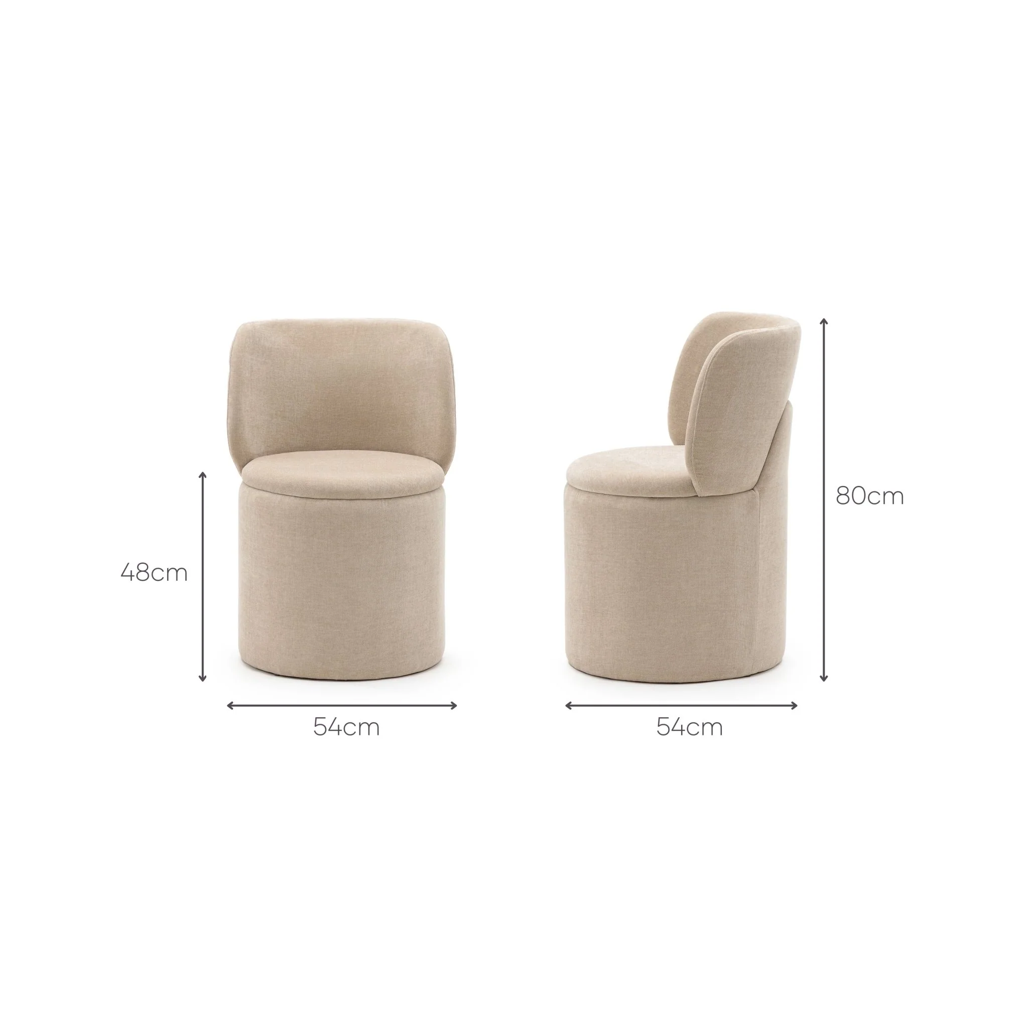 Odette Swivel Chair - Latte - Image 14