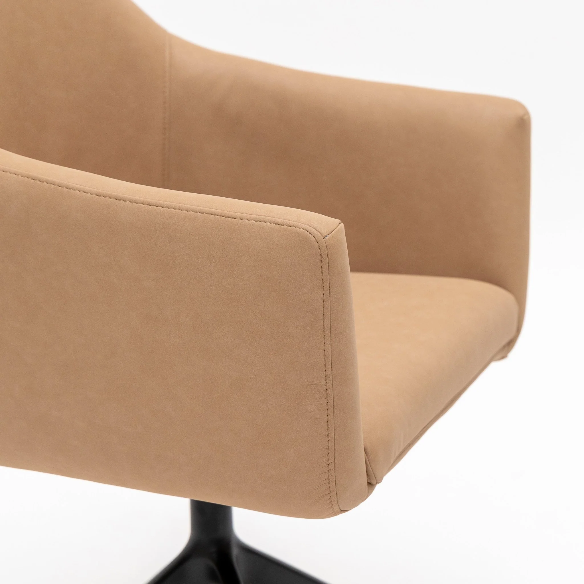 Oliver Desk Chair - Tan Vegan Leather - Image 10